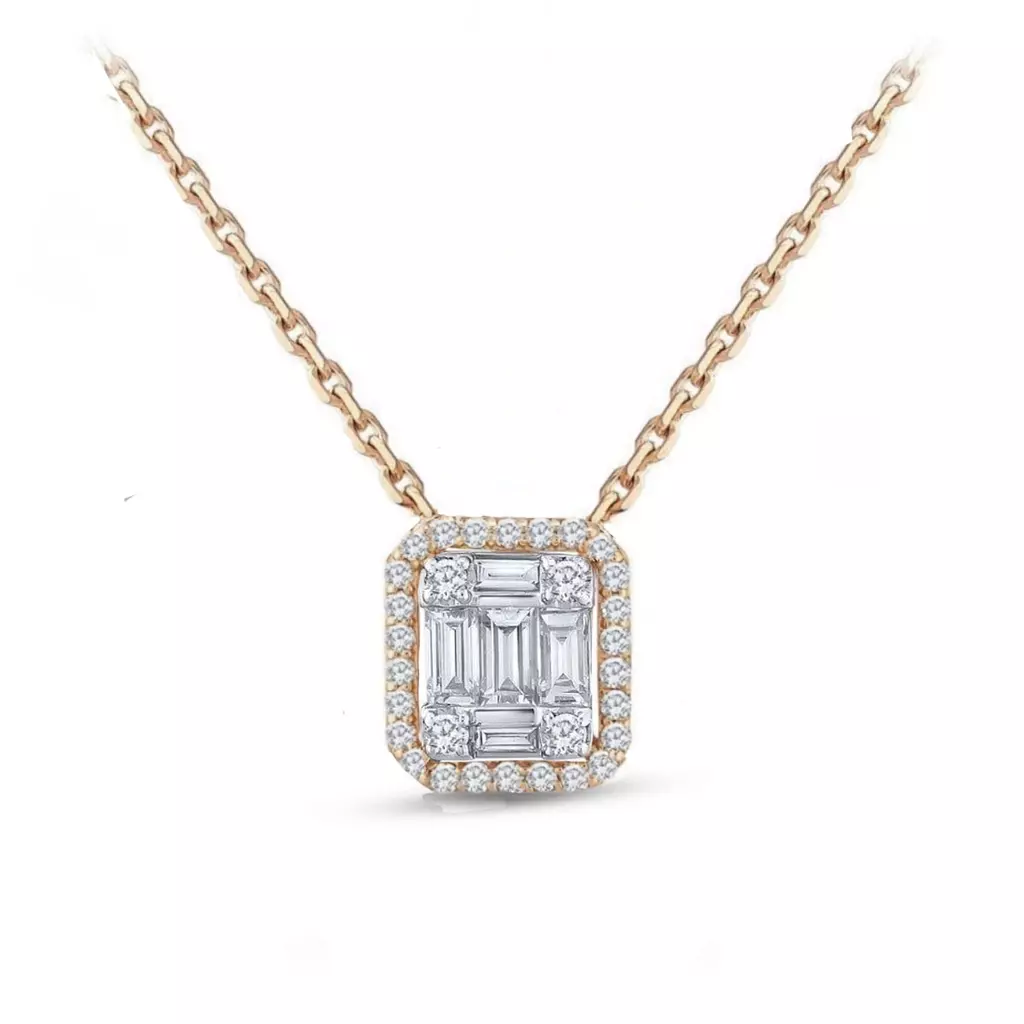 Emerald Cut Pendant - NP10