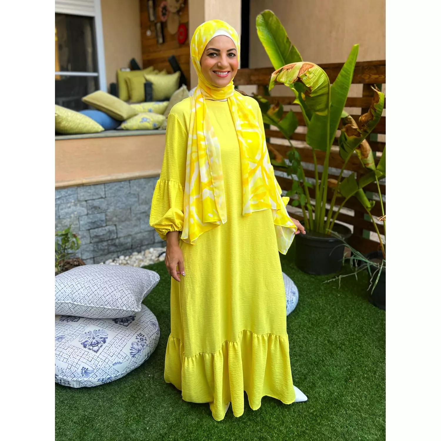 Long Sleeve Dress- Yellow hover image