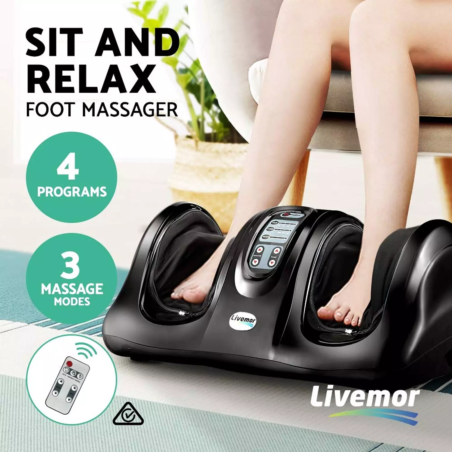 Foot Massager - Shiatsu Kneading and Rolling Foot Massager hover image