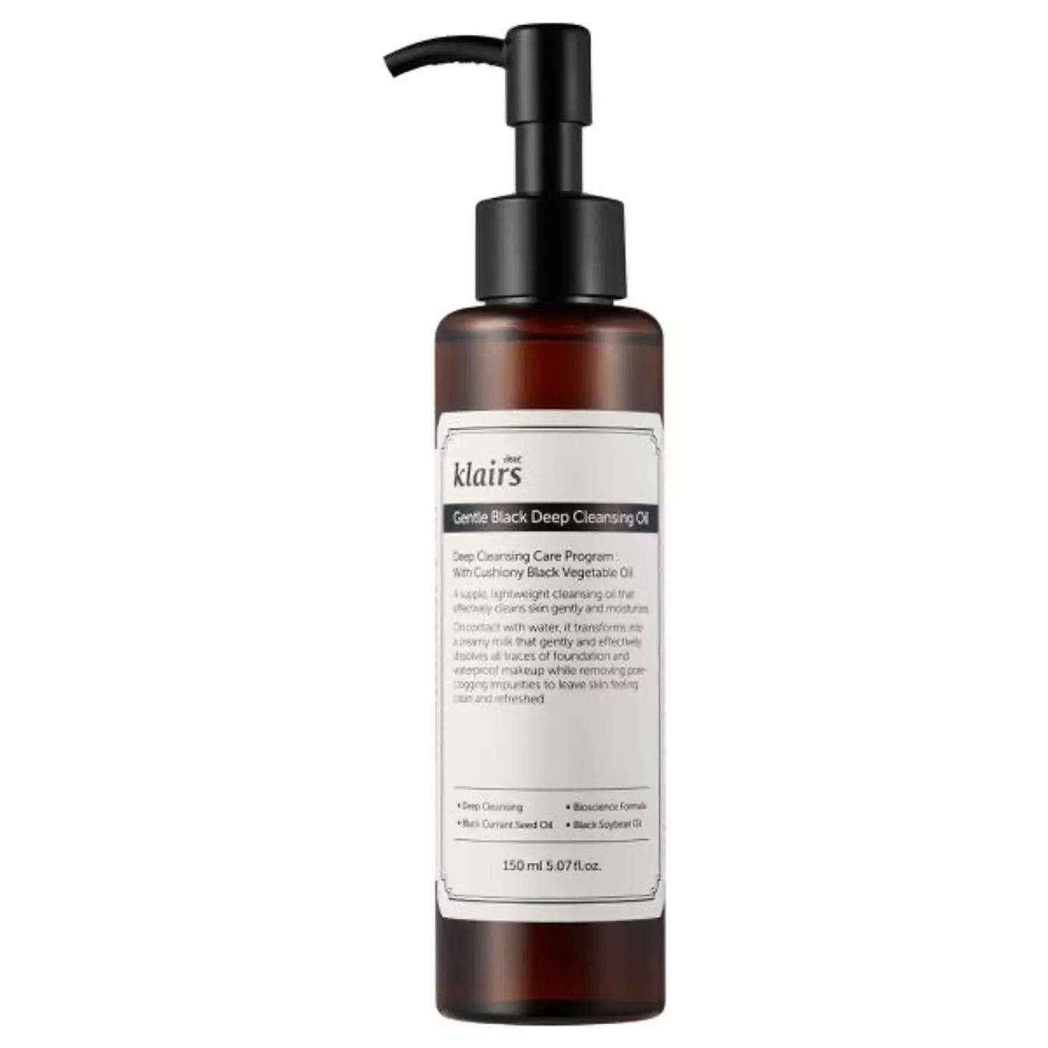 Dear, Klairs - Gentle Black Deep Cleansing Oil 150ml hover image