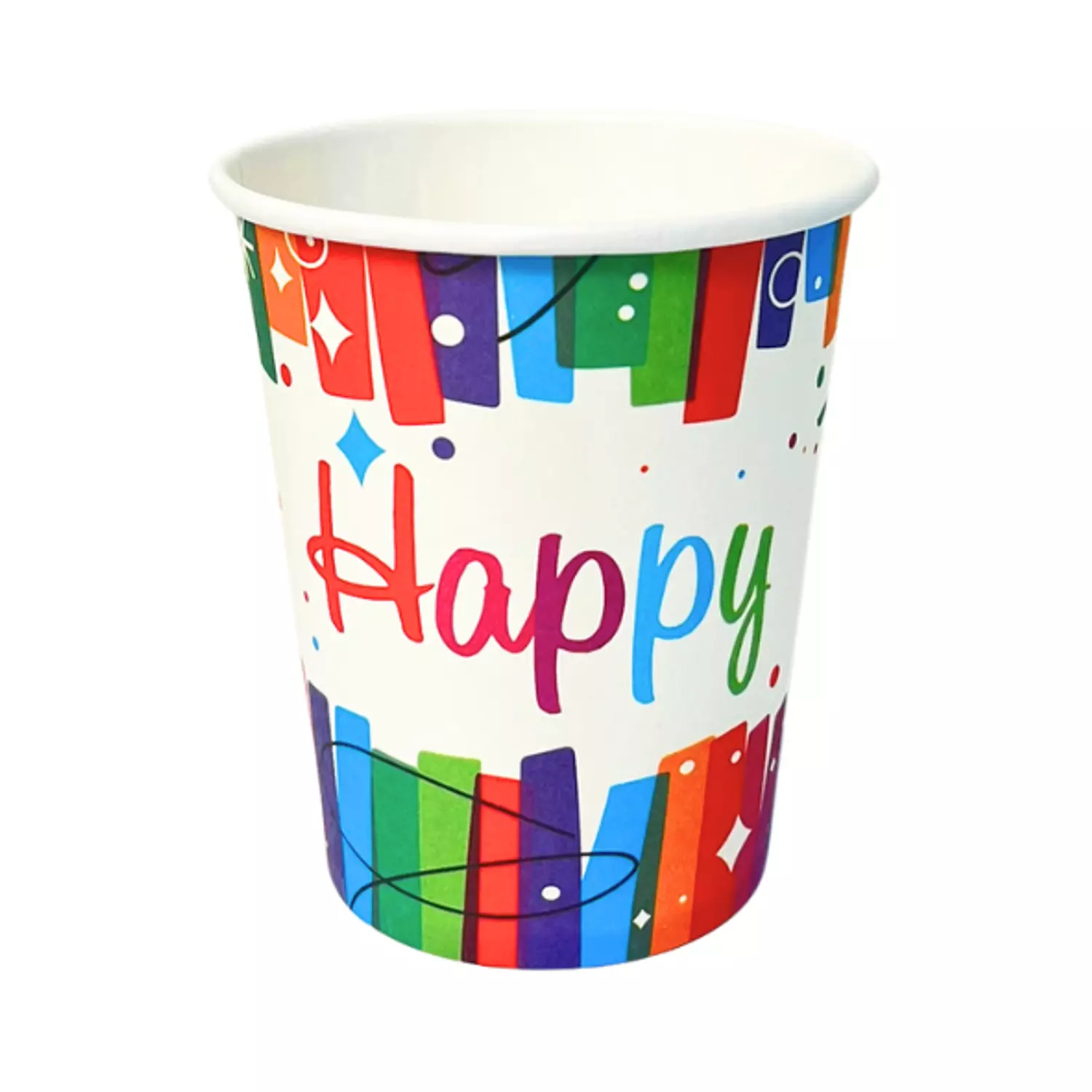 Colored Happy Birthday Paper Cups 0