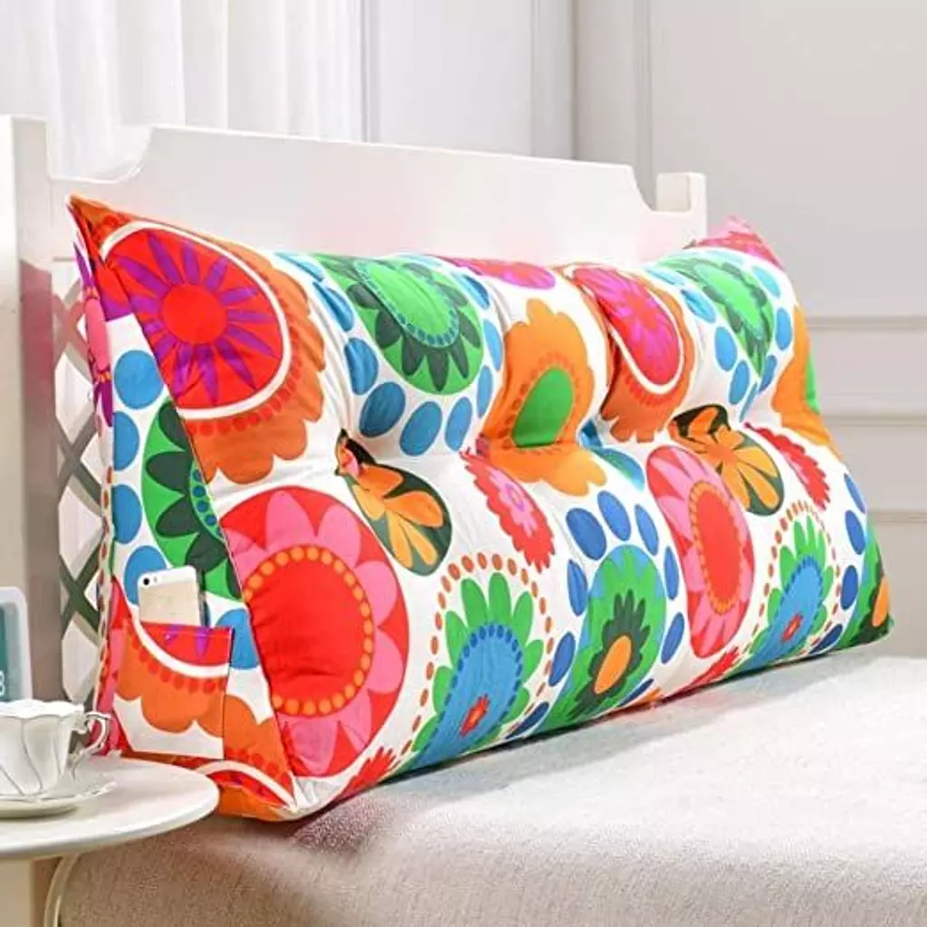 Bed back pillows ( printed fabric )