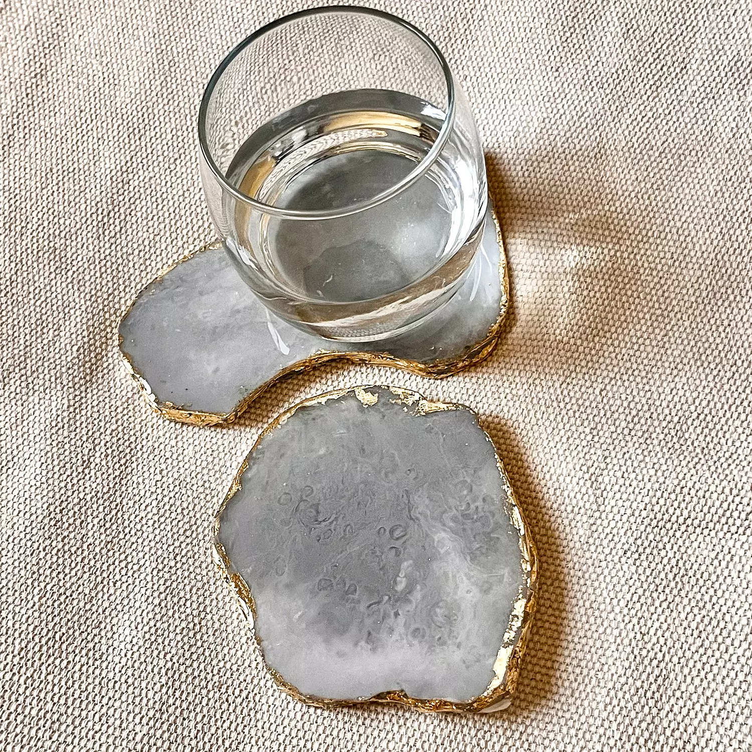 Grey agate coasters hover image