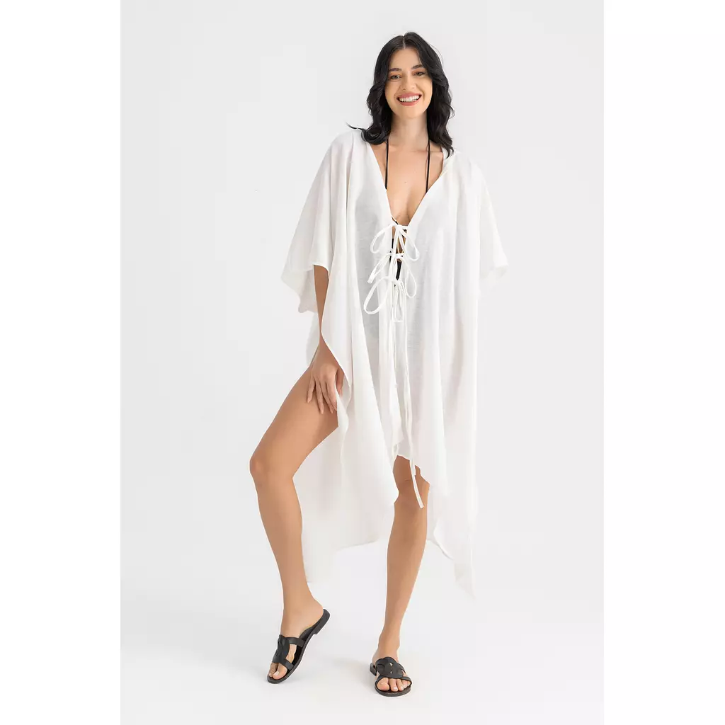 The HILDA linen hooded cape