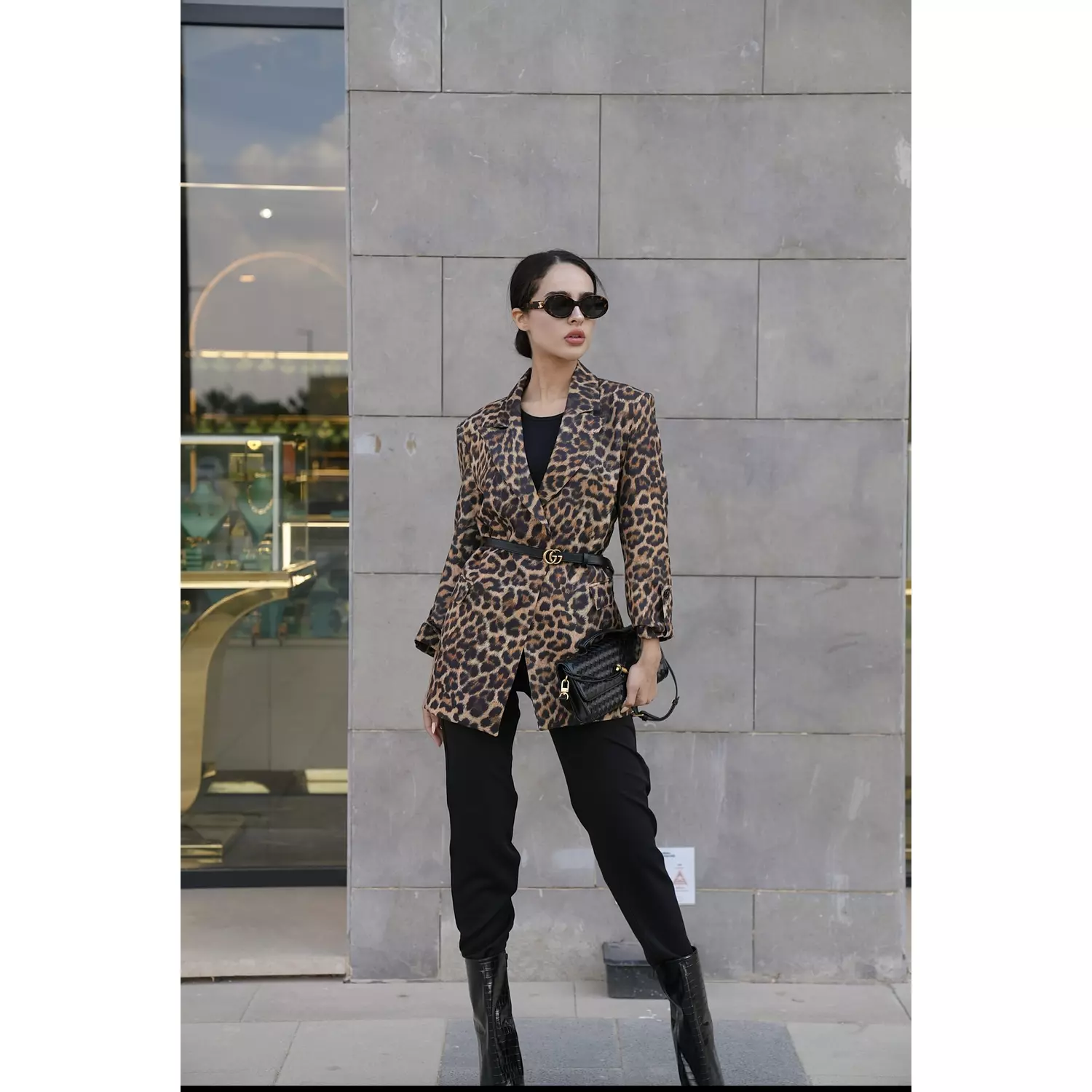 Leopard print blazer 1