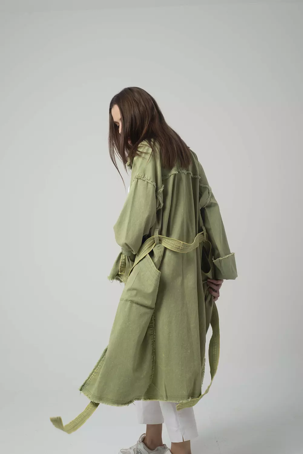 Green Denim Coat 3