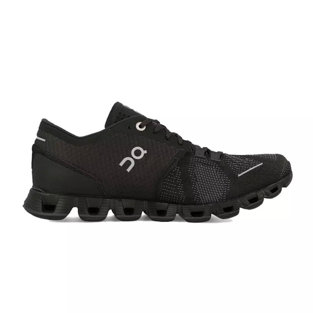 ON CLOUD X RUNNING SHOES BLACK / ASPHALT 