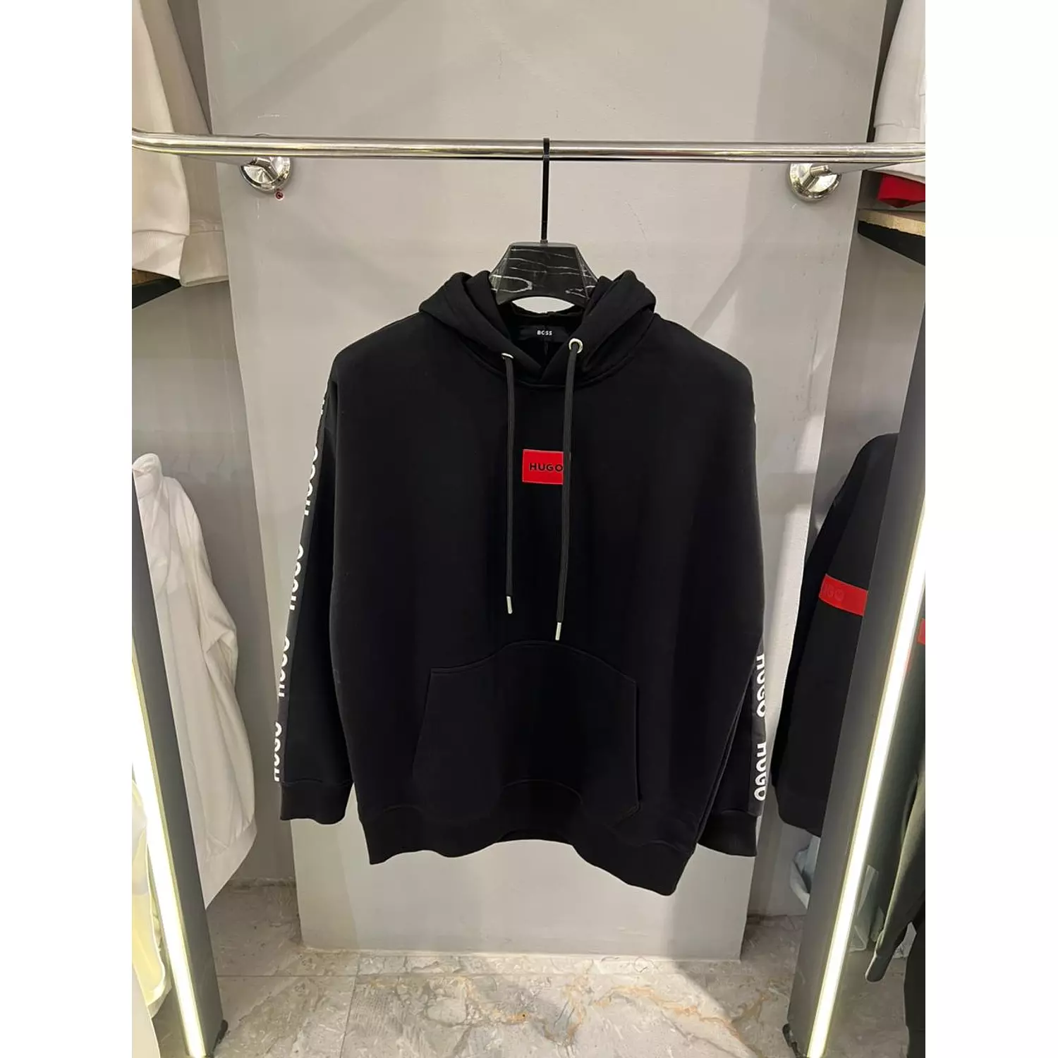 BLACK HUGO BOSS HOODIE hover image