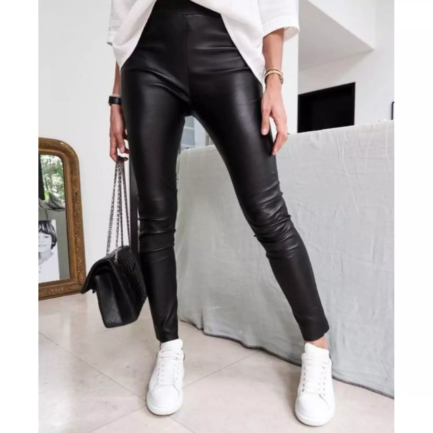 Skinny leather pants  hover image