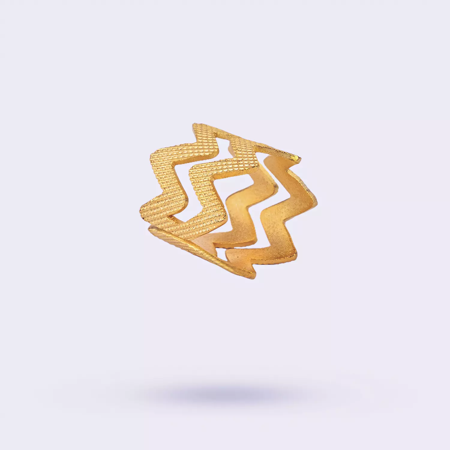 Double Zigzag Ring hover image