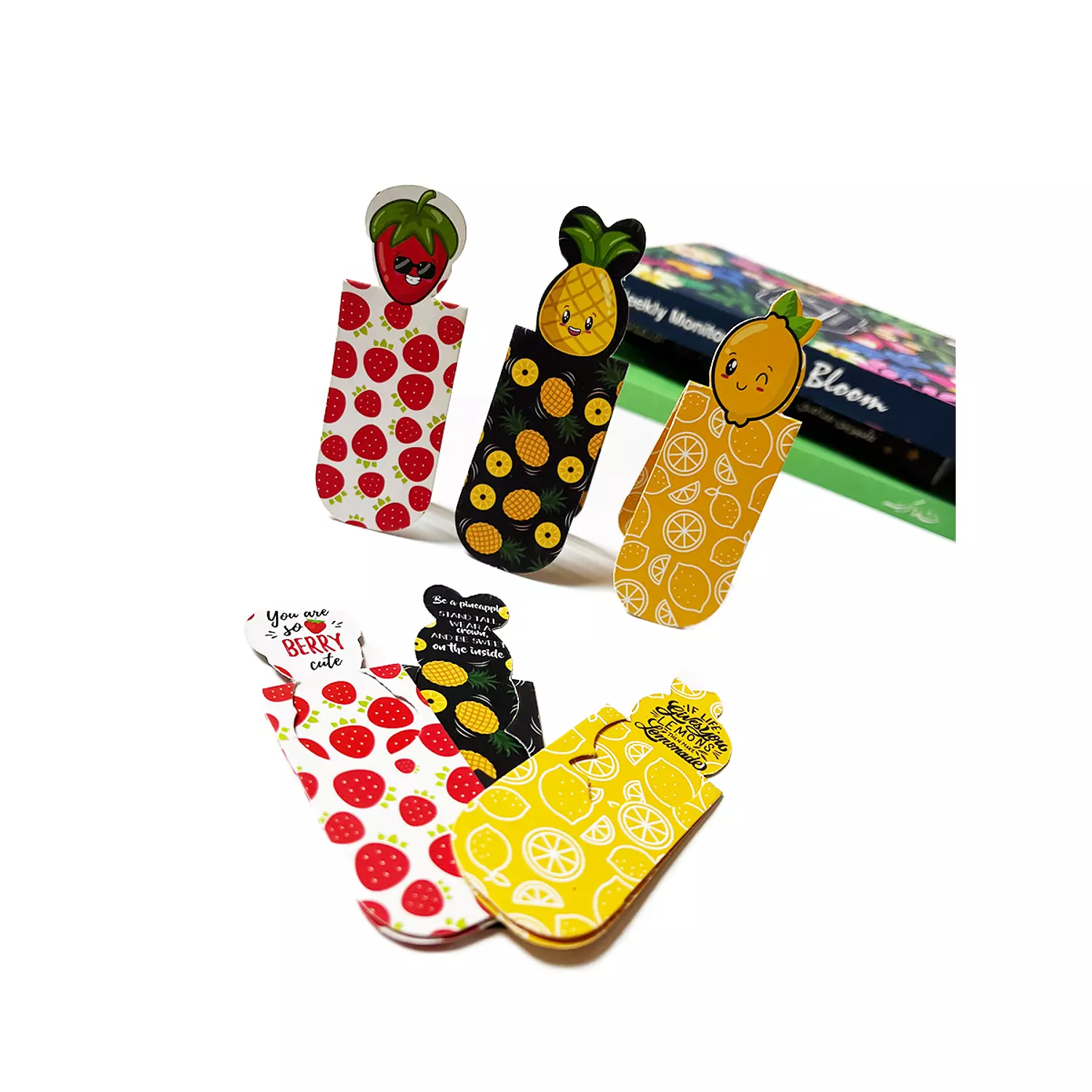 Memo Magnetic Bookmarks "Fruits" (3 pcs) hover image