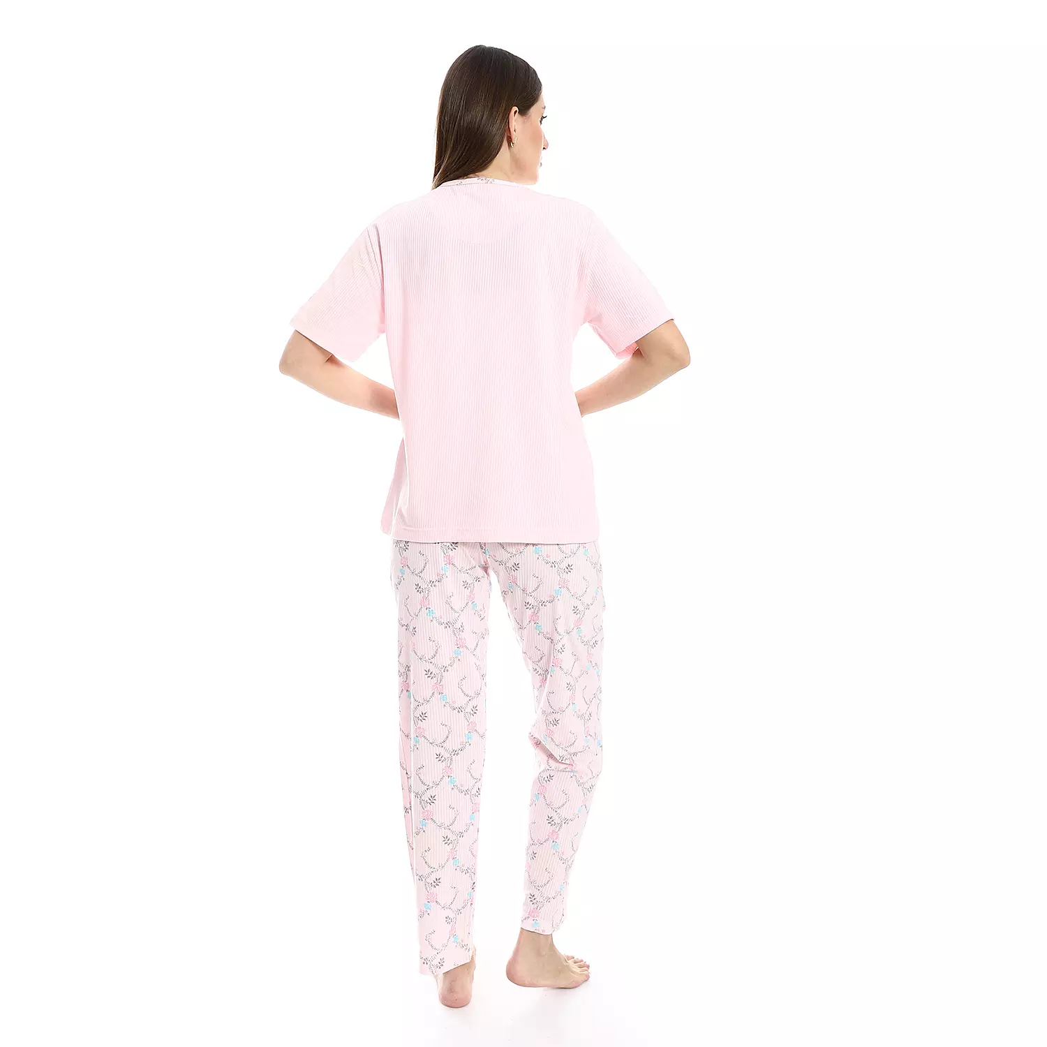 Women Smart PJ - 2608 - Pink 4