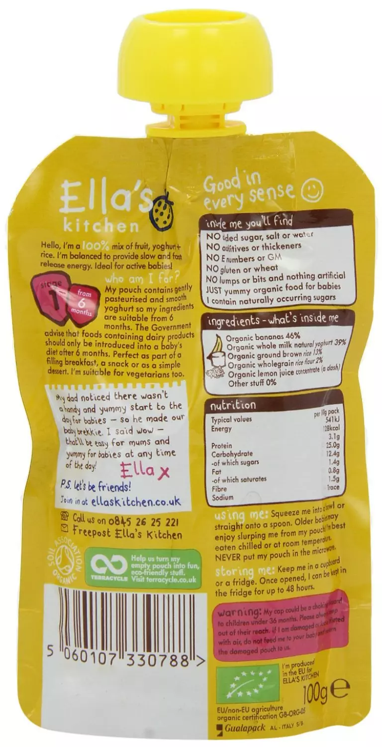 Ella's Kitchen - Banana Baby Brekkie - 100 grams 1