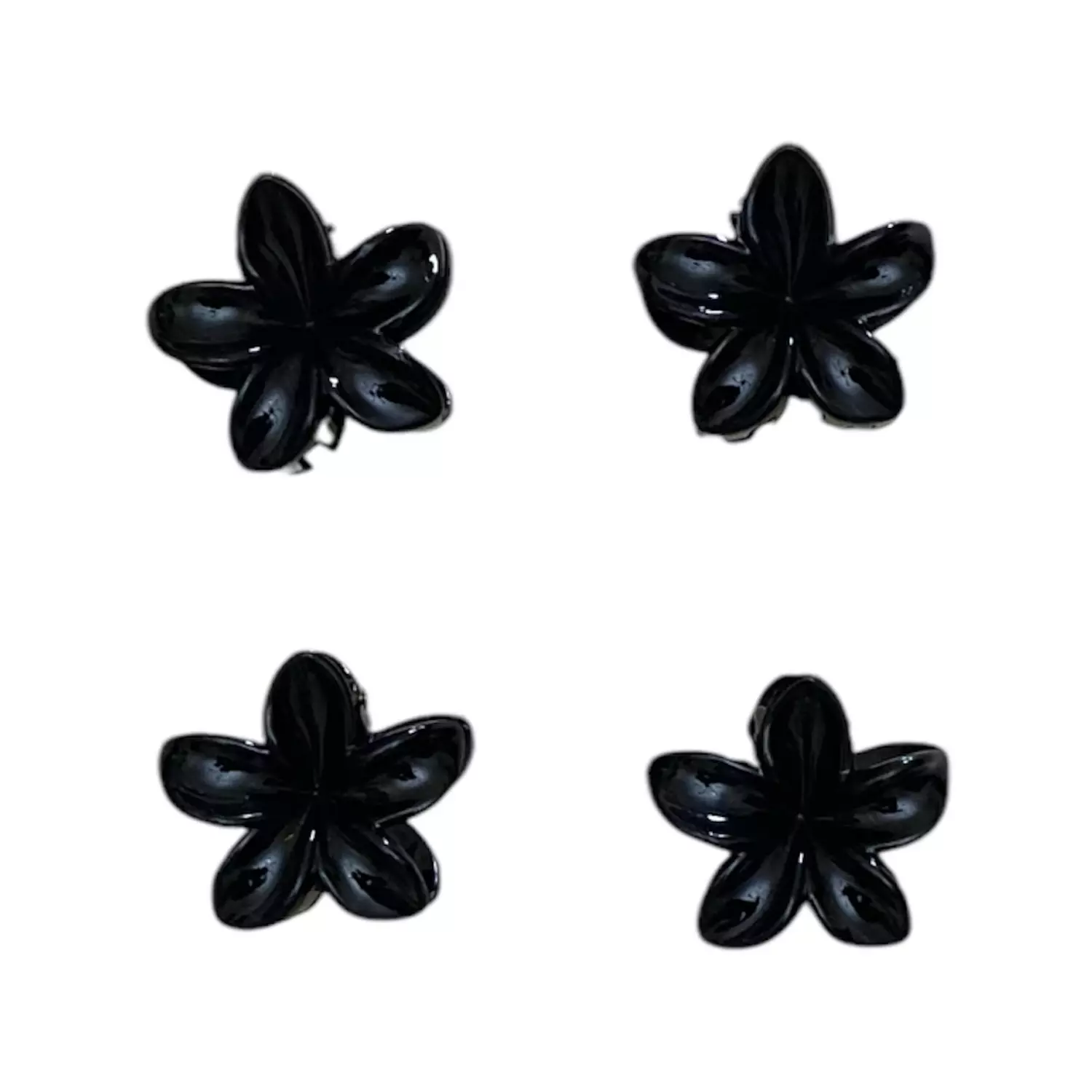 Mini Black Flower Claw Clips 1 Pc 2