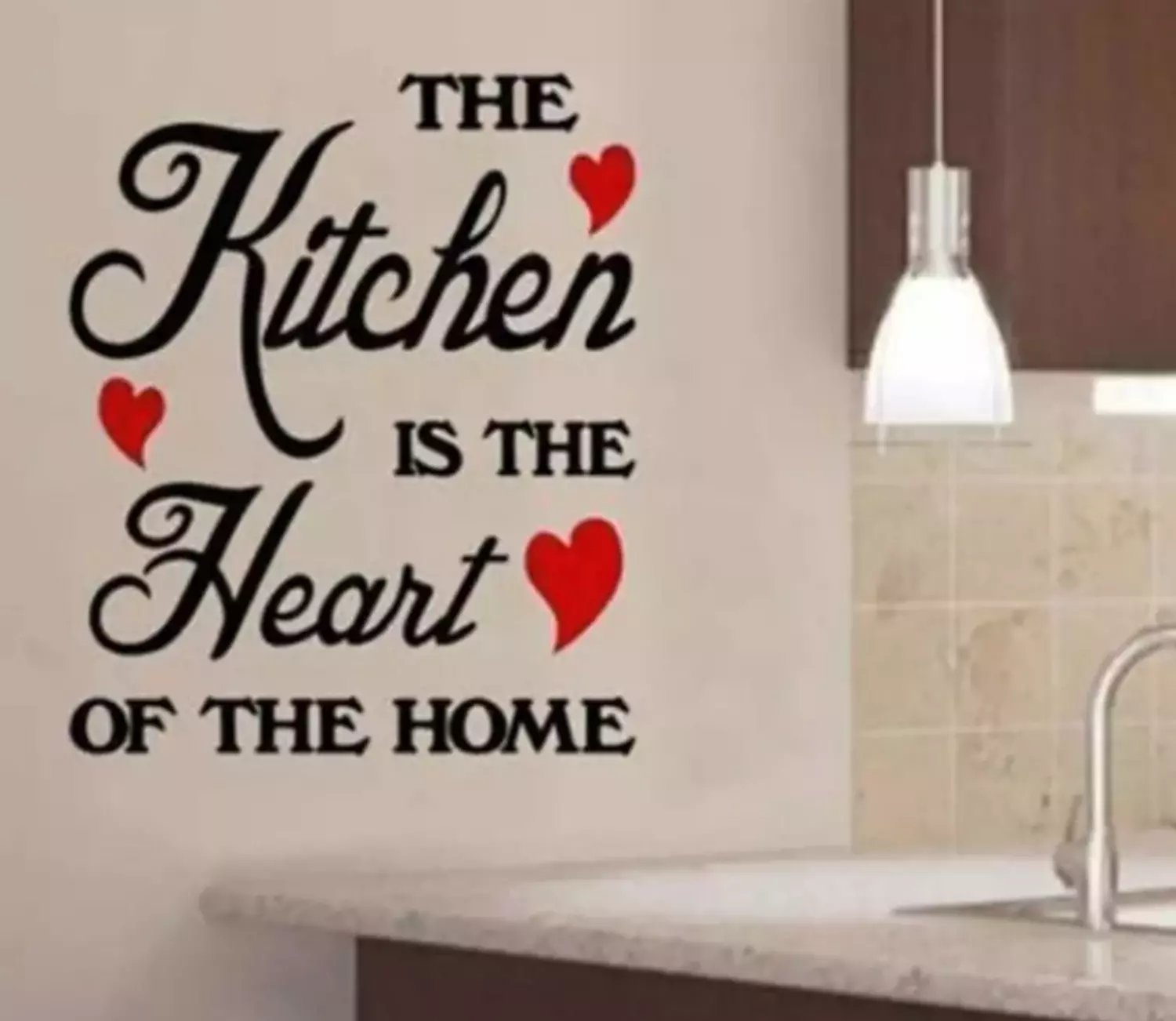 The kitchen is the heart of the home Wall Decal hover image