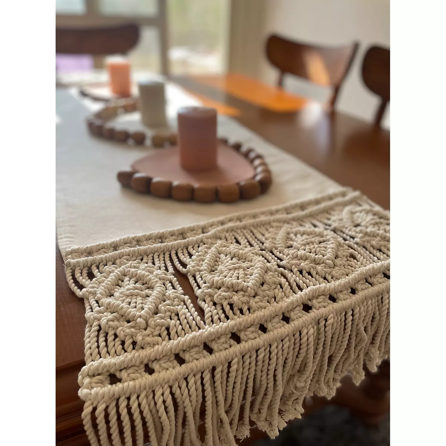 Autumn Macrame Table Runner 2