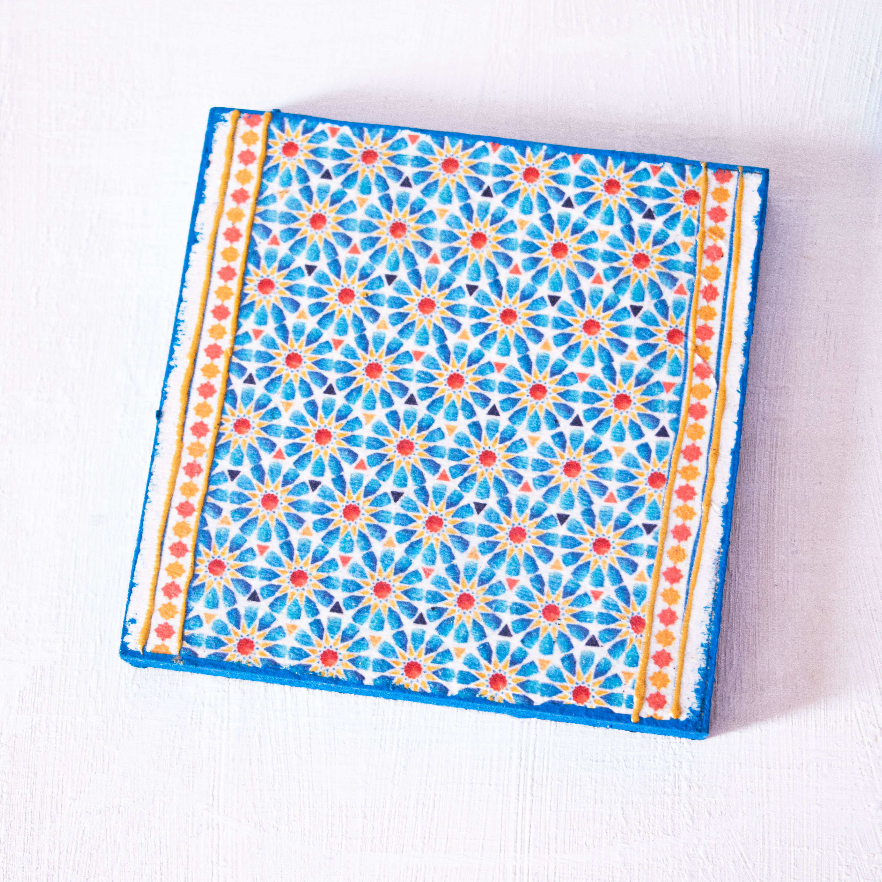 Blue Islamic Stars Coasters 4 pieces  4