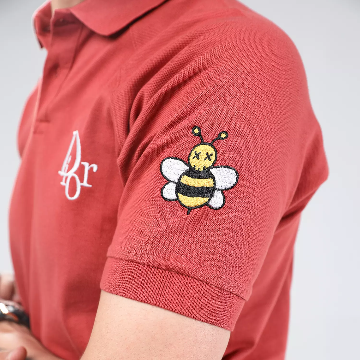 Polo T-Shirt with Bee Embroidery 5