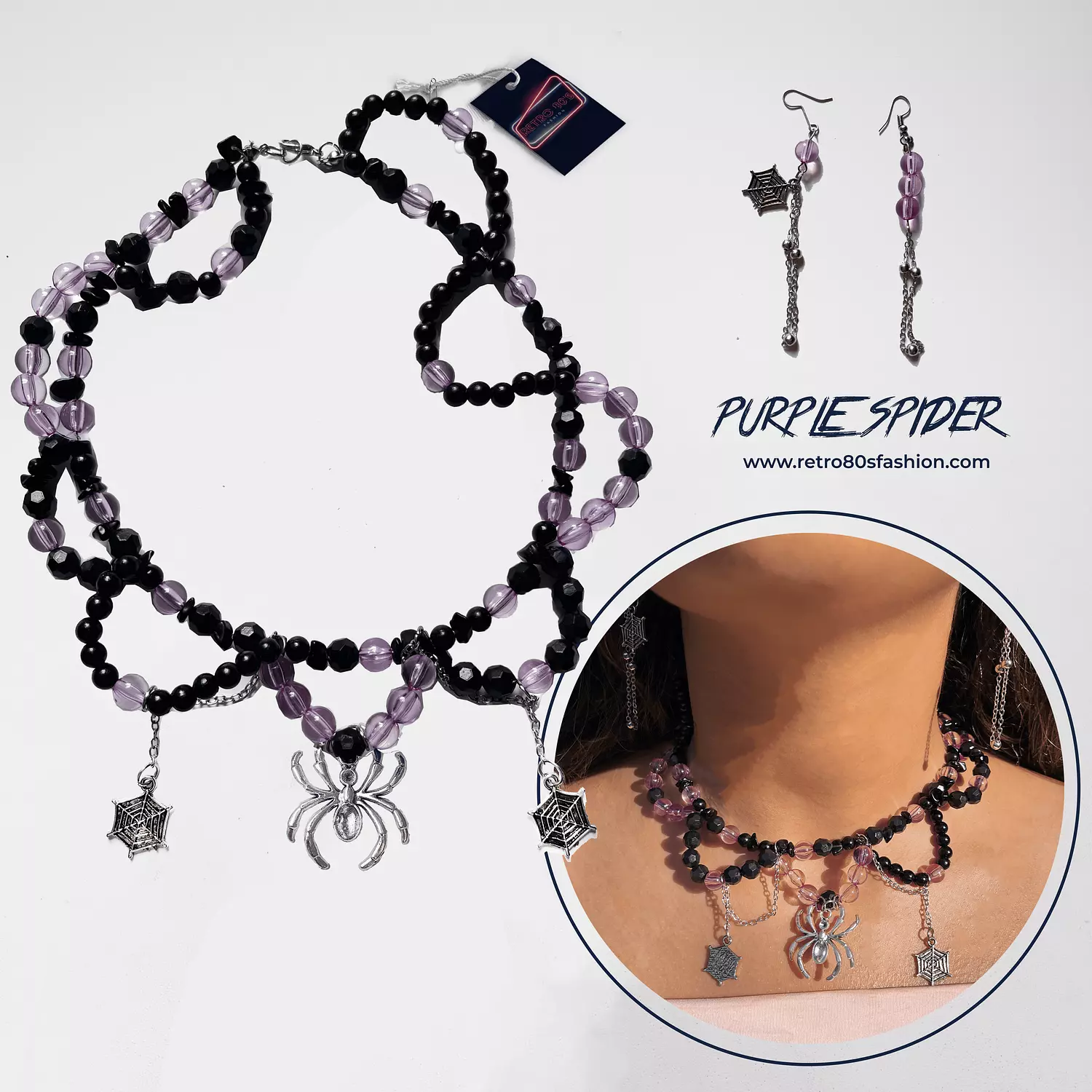 Purple Spider necklace  hover image