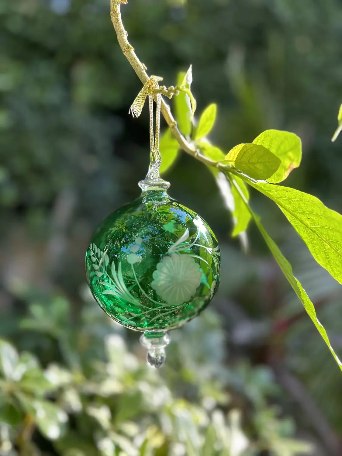 Christmas Glass Ornament (Translucent Engravings) 6