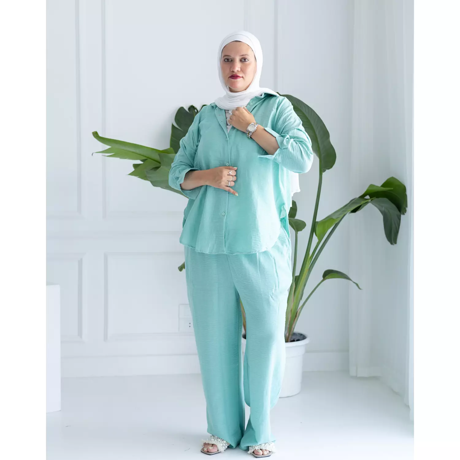 Shaza Mint Suit  6