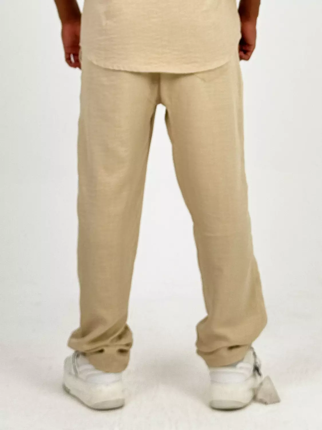 Beige linen pants  hover image