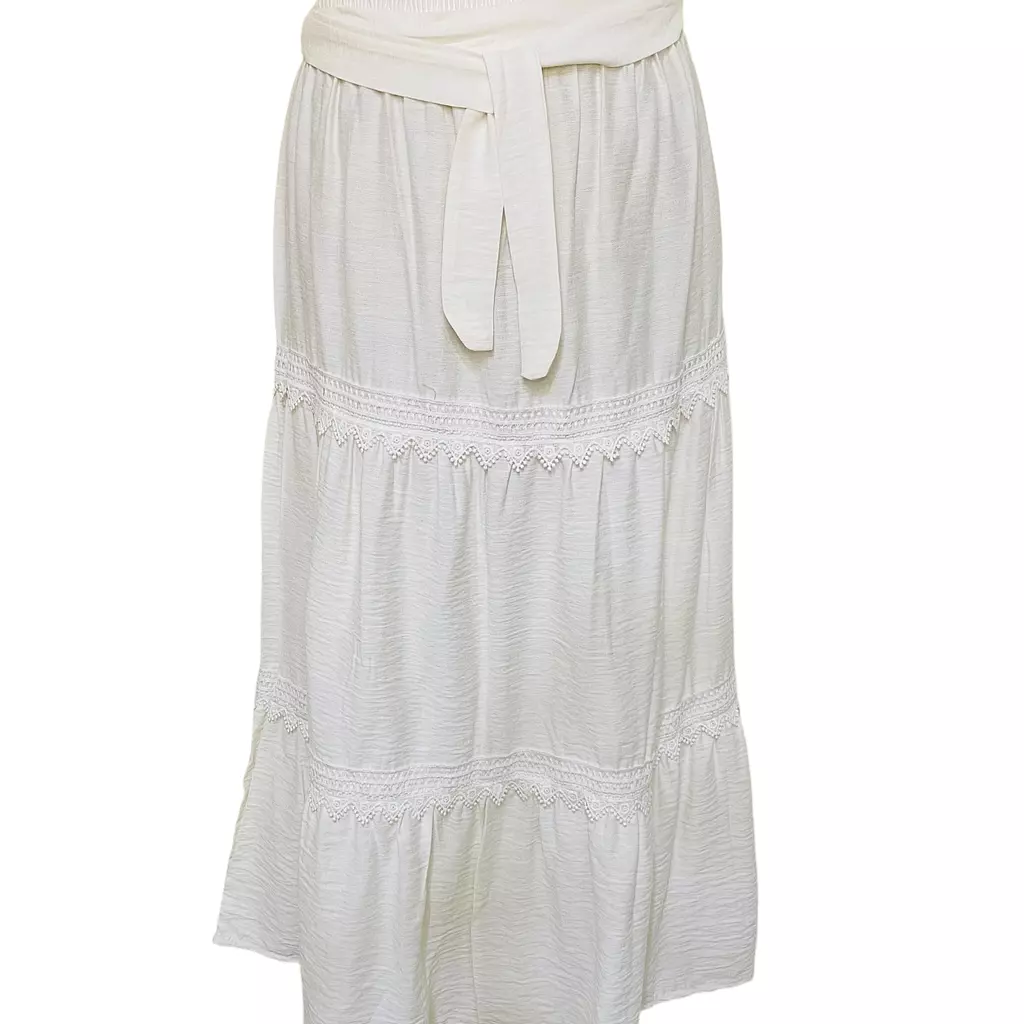 White Skirt With White Joubert Strap