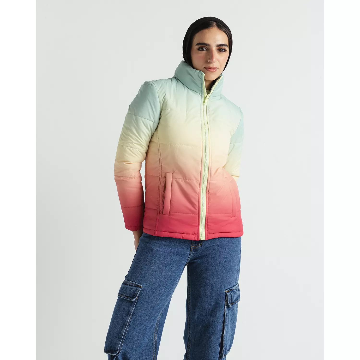 Ombré Multi Puffer Jacket hover image