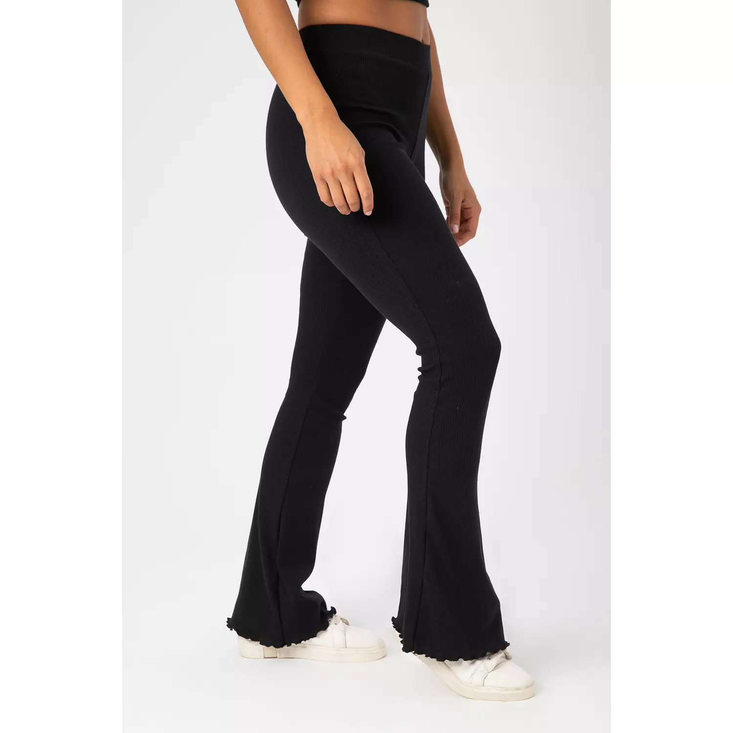 RIPPED FLARE PLAIN PANT 2