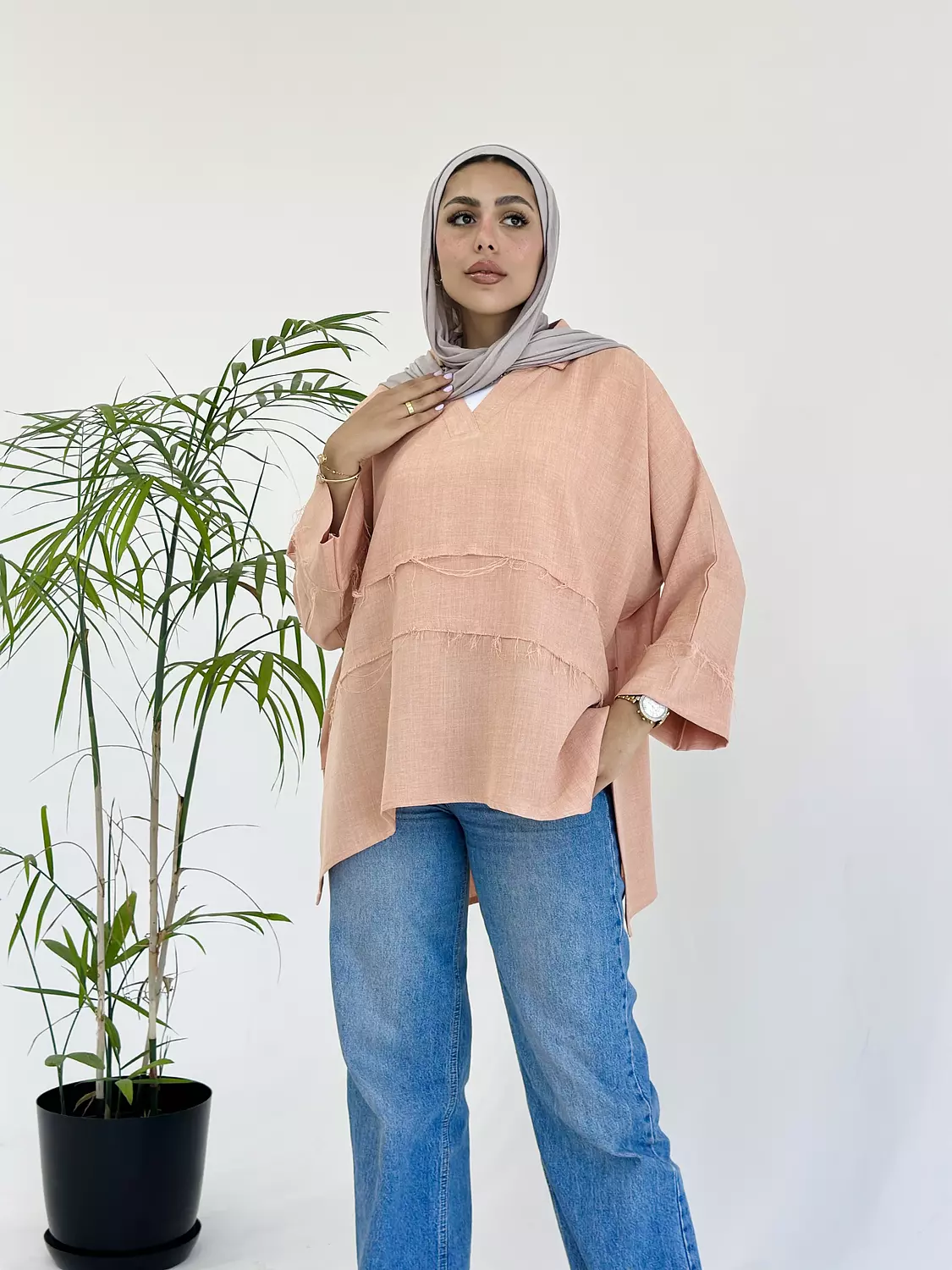 EFFORTLESS BLOUSE IN APRICOT CRUSH-2nd-img