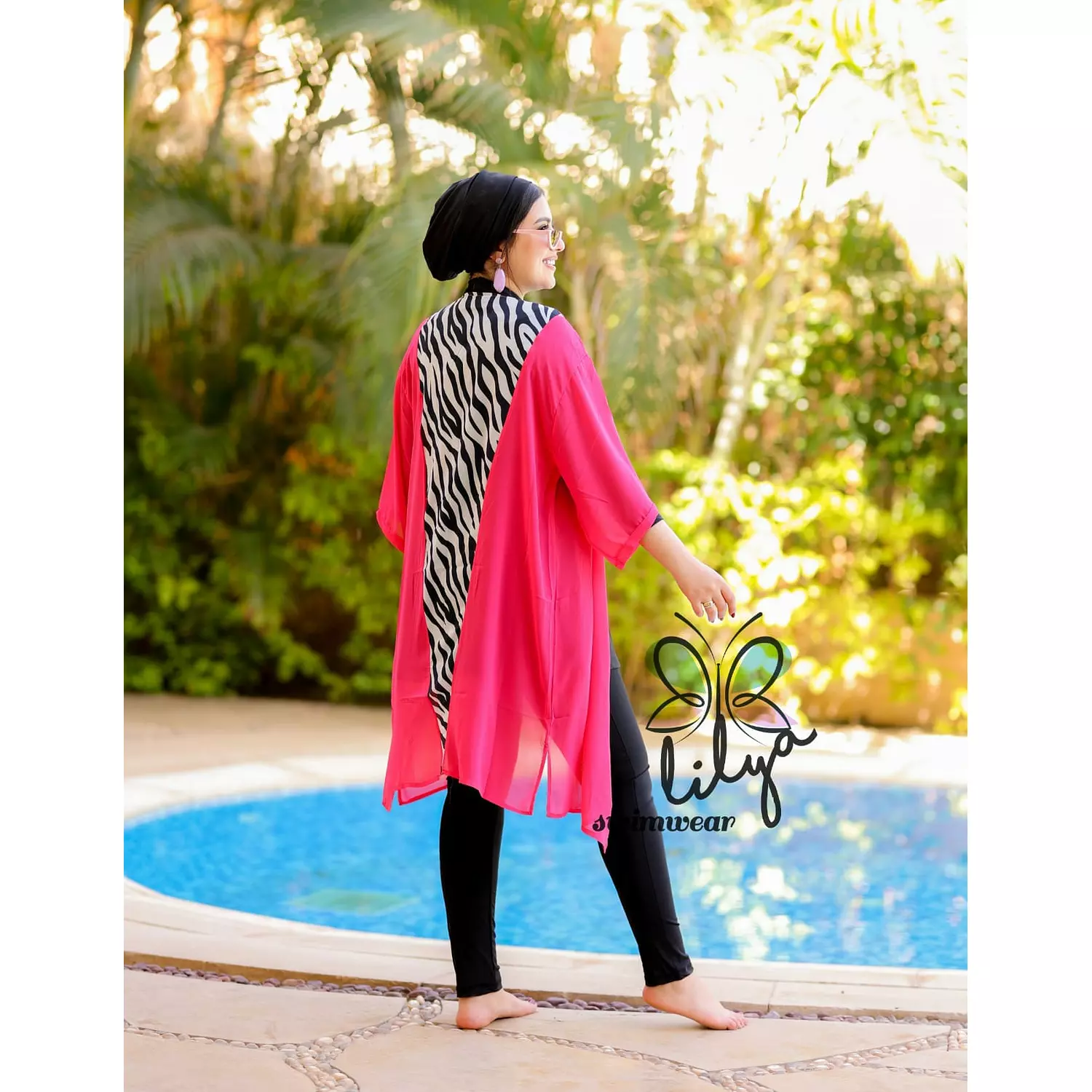 Pink Zebra Cover Up - Kimono hover image