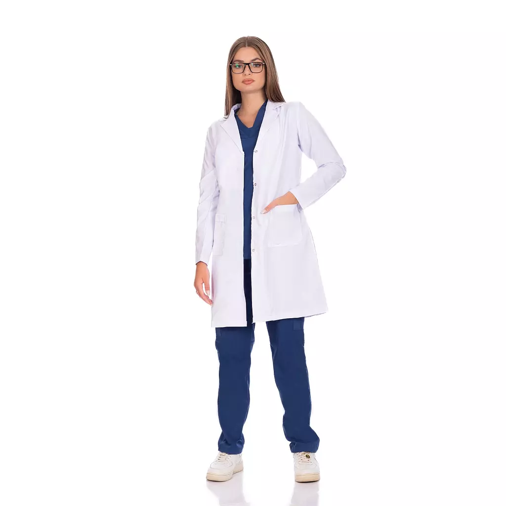 Long Dental Coat White 