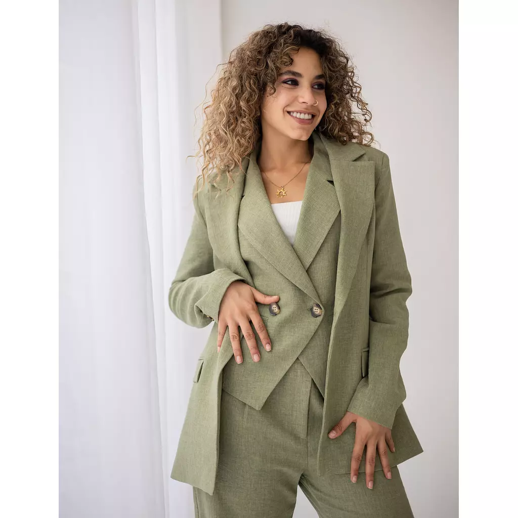 Vineyard green linen blazer 