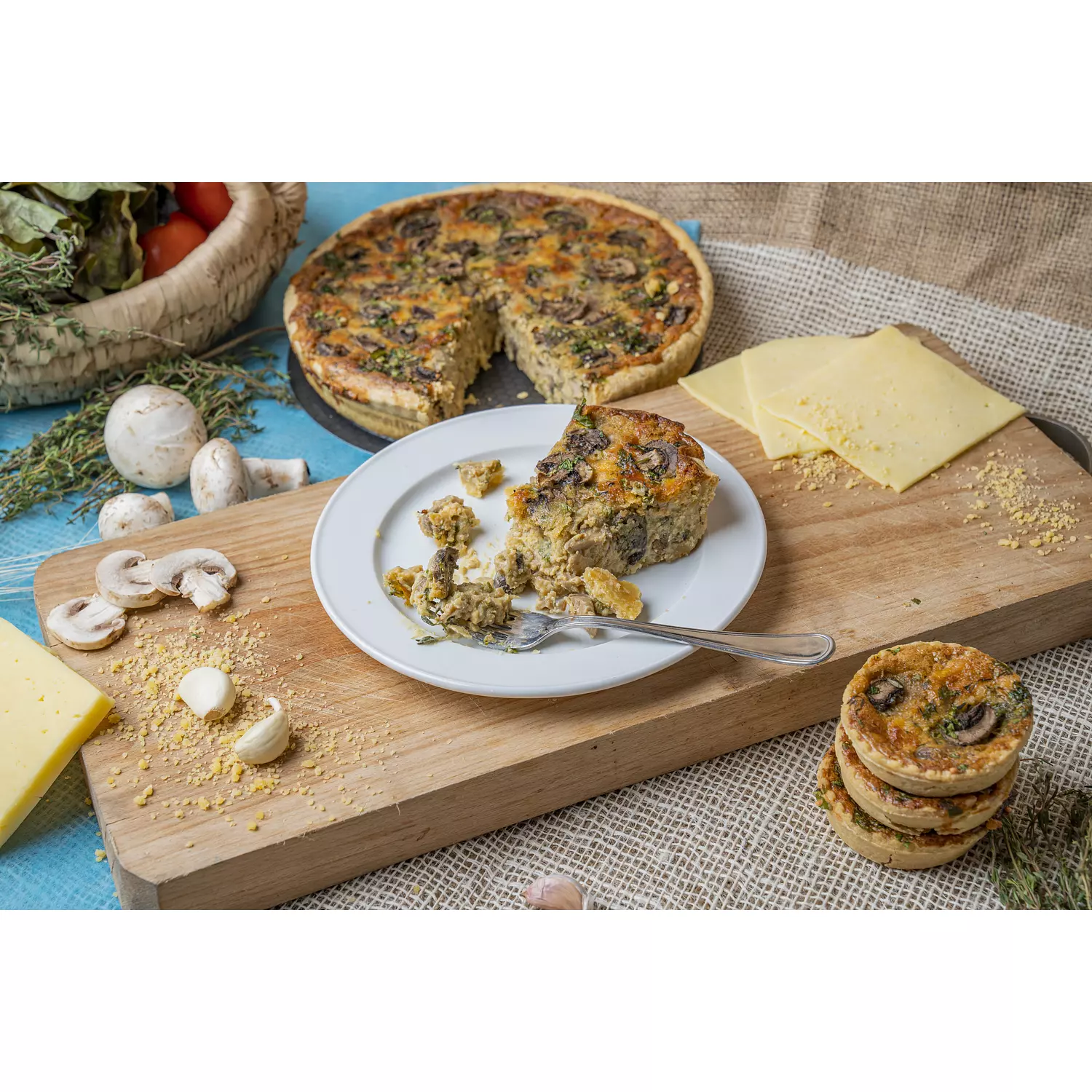 Mushroom and Herbs Quiche 4