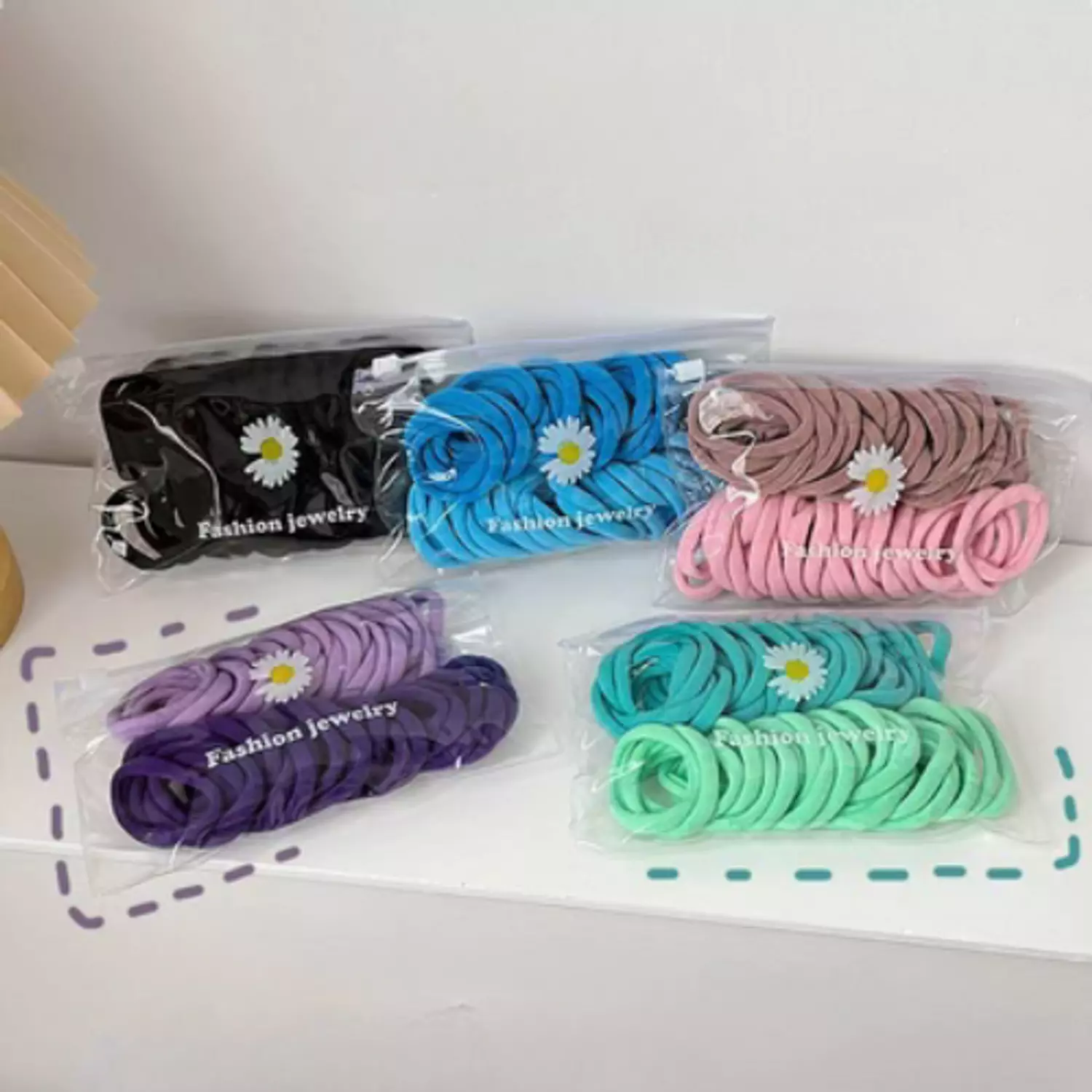 30 Pc Elastic Hair Ties Packet hover image