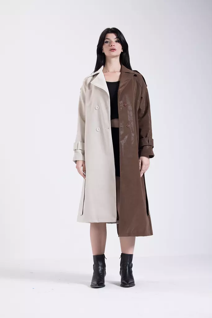 Coco Vanilla Leather Coat