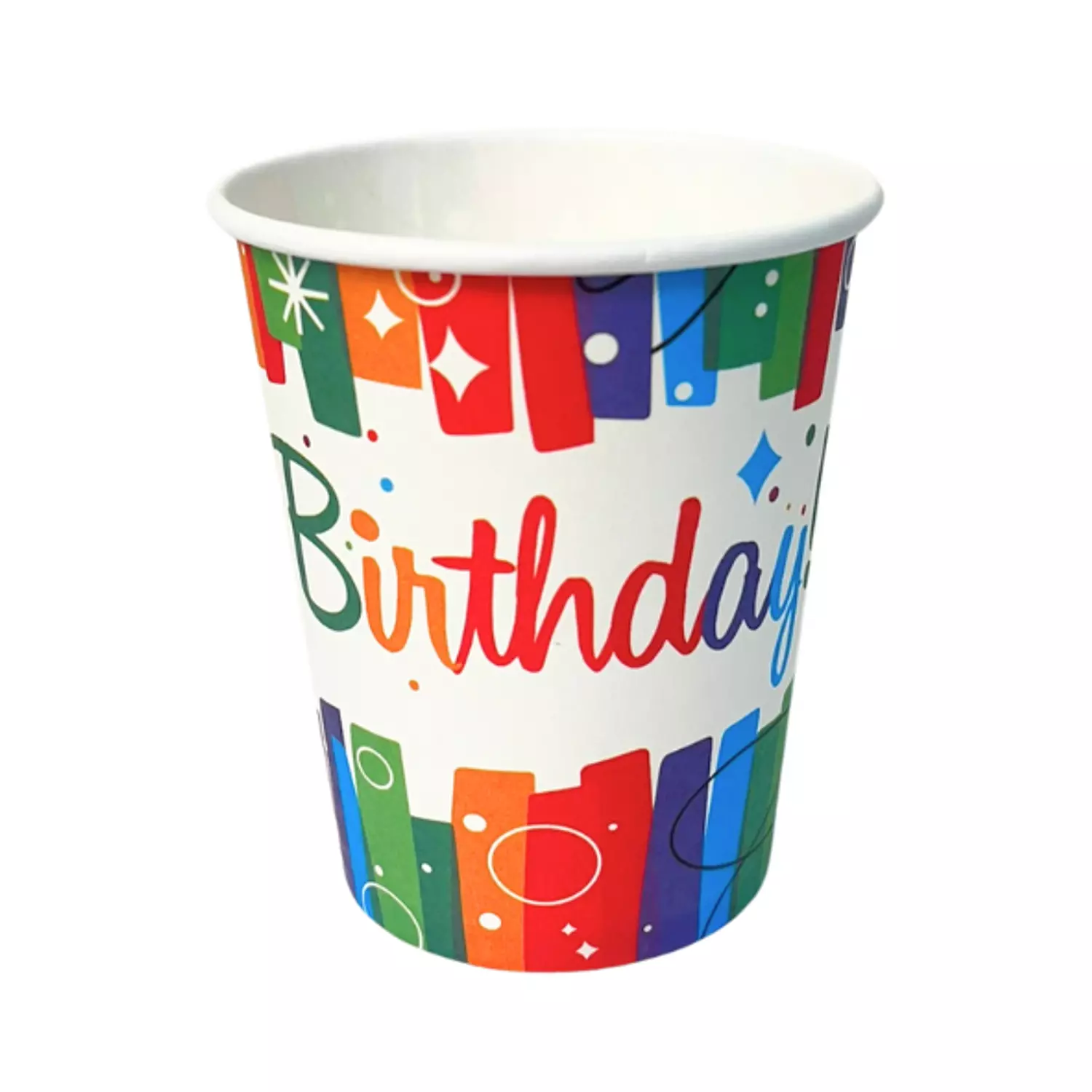 Colored Happy Birthday Paper Cups 1