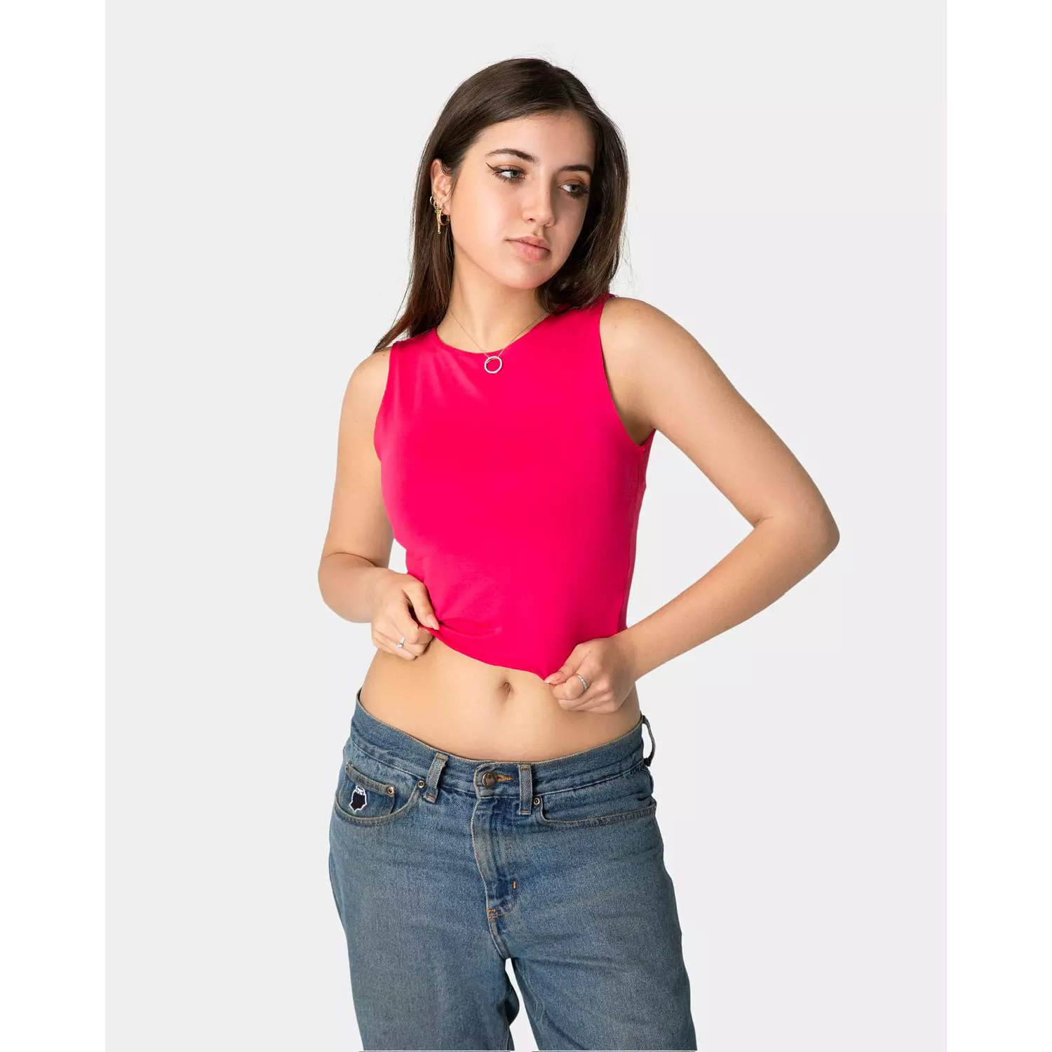 SLEEVELESS CROPPED TOP hover image