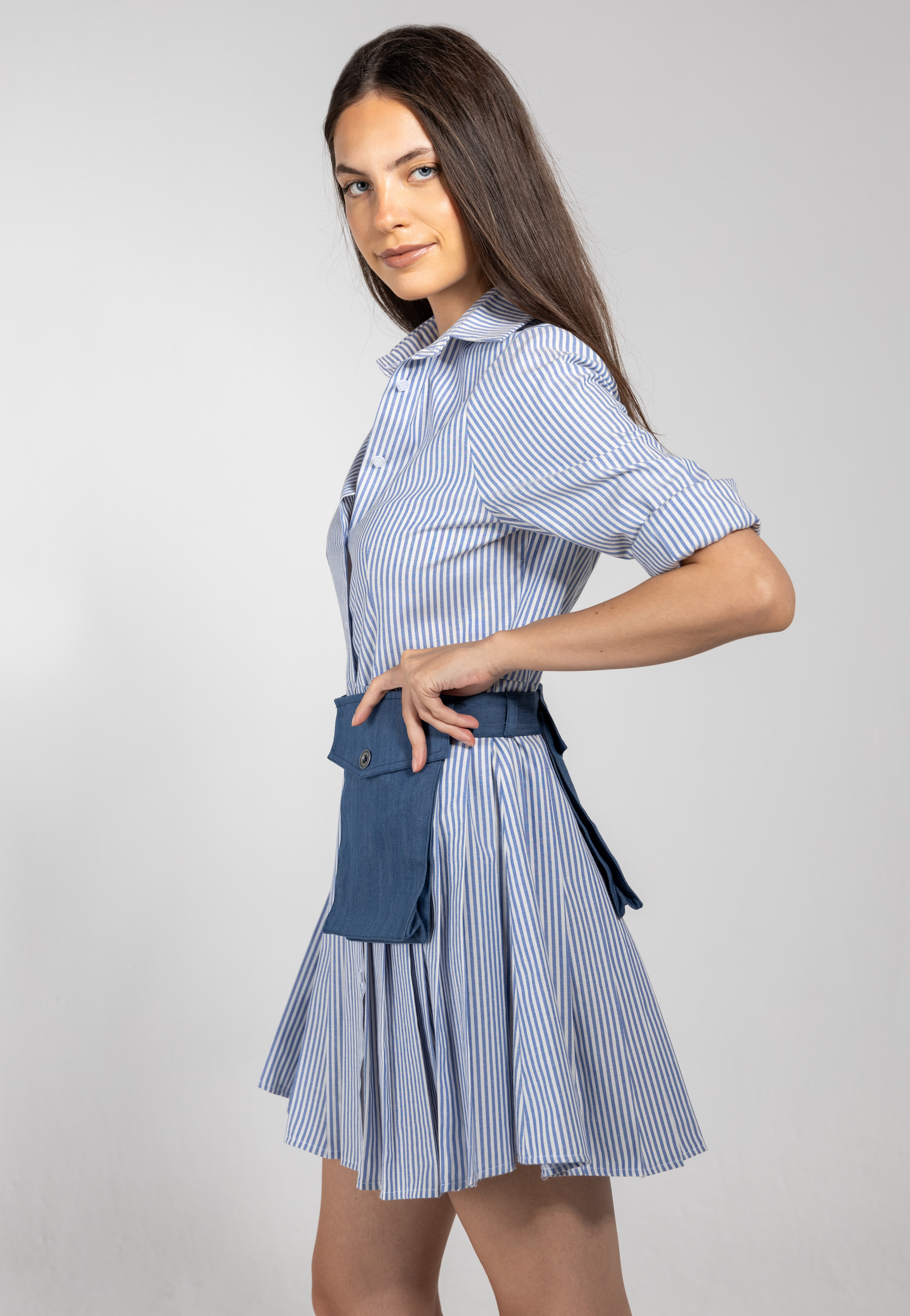 <p>DRESS WITH DENIM BELT</p>