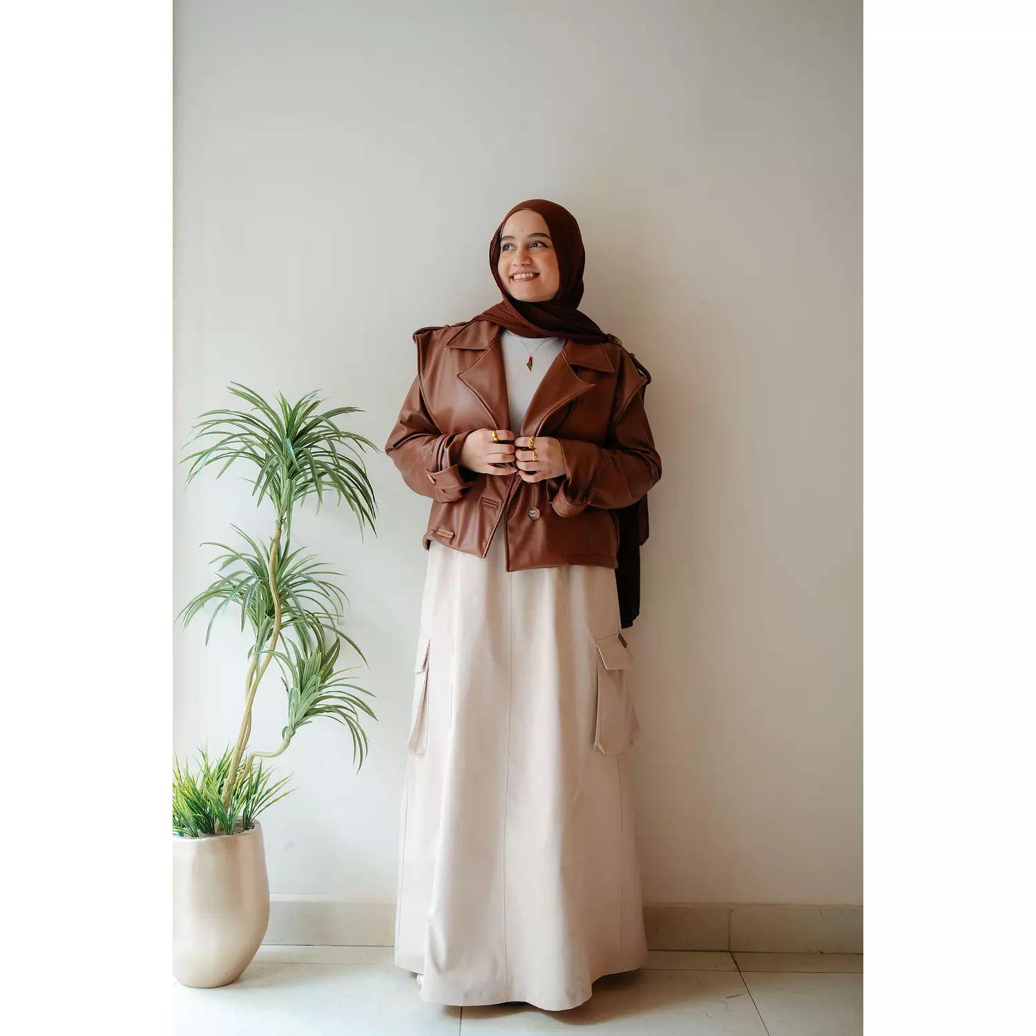 Trench Leather Coat  hover image