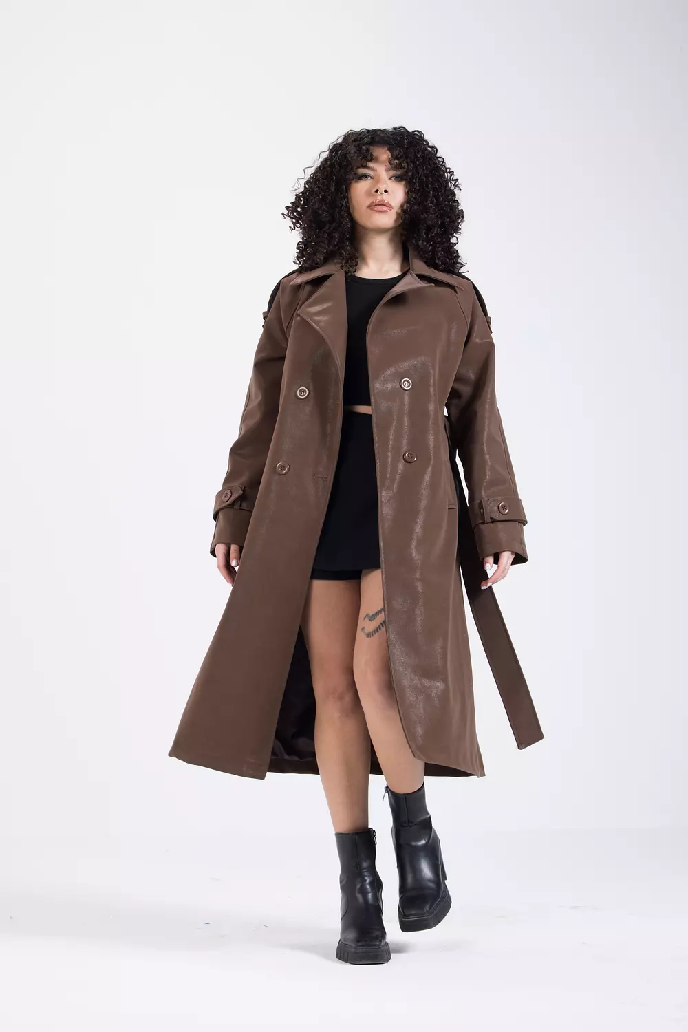 Coco Leather Coat 1