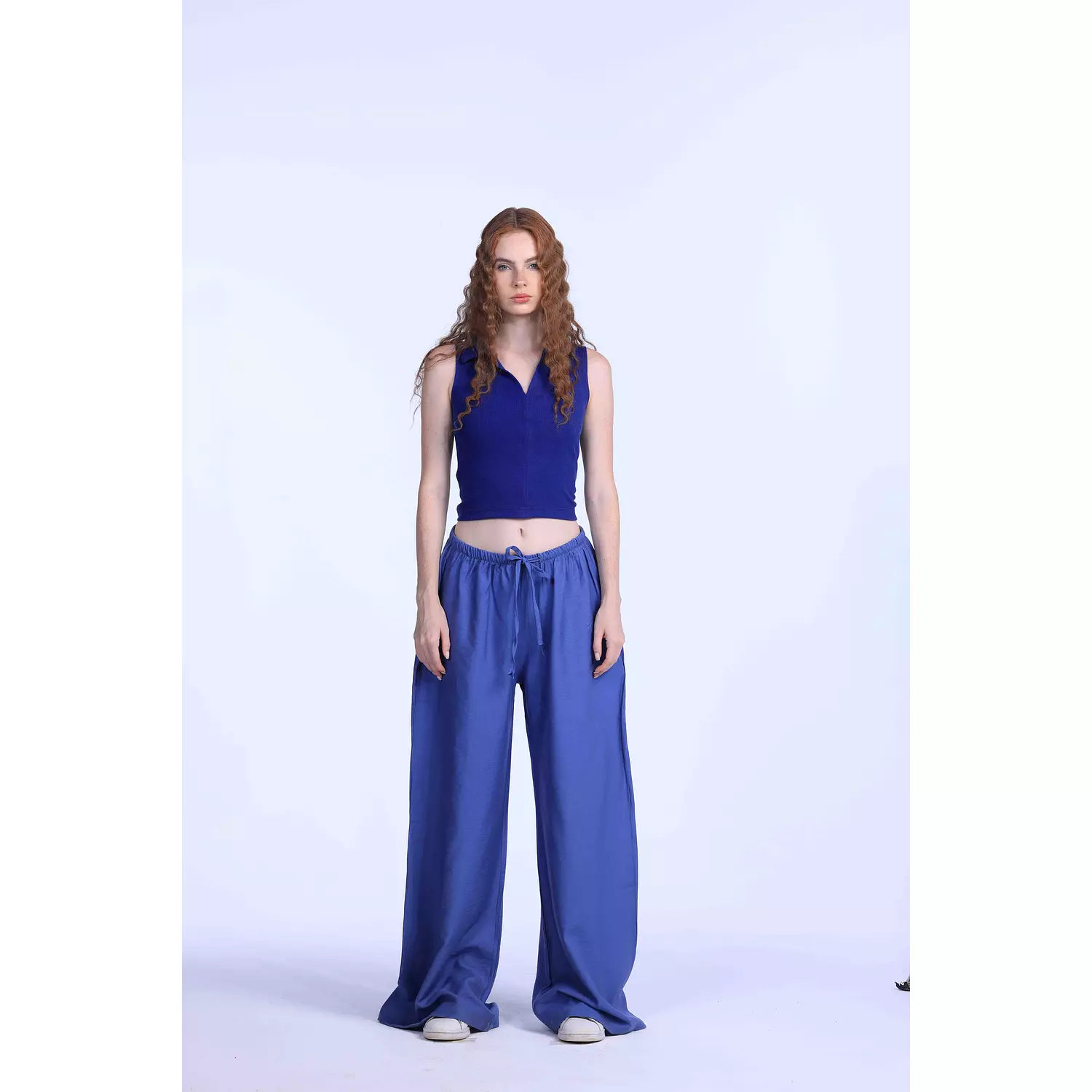 blue linen pants hover image