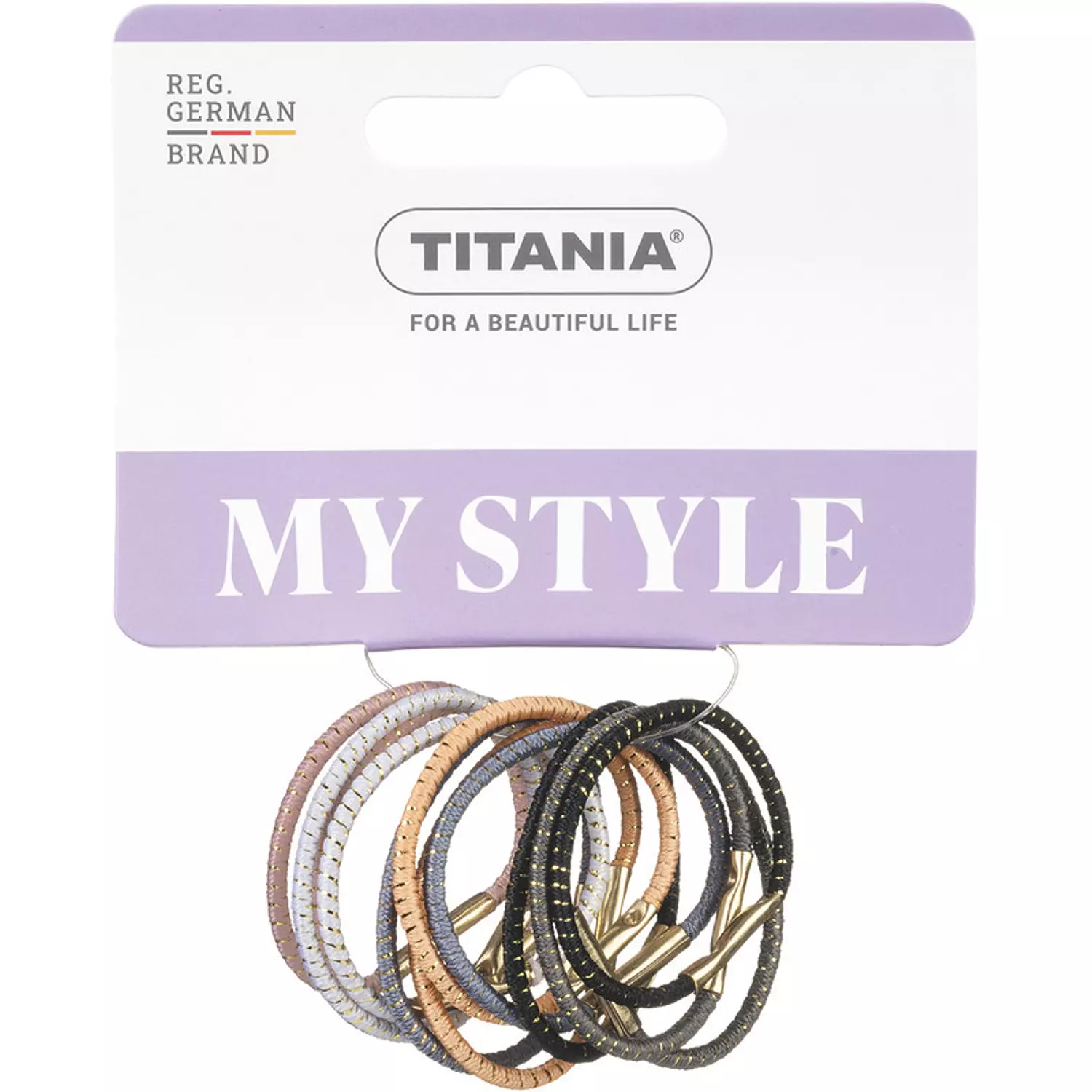 TITANIA HAIR ELASTICS, 12 PCS., SMALL, Ø 3 CM hover image