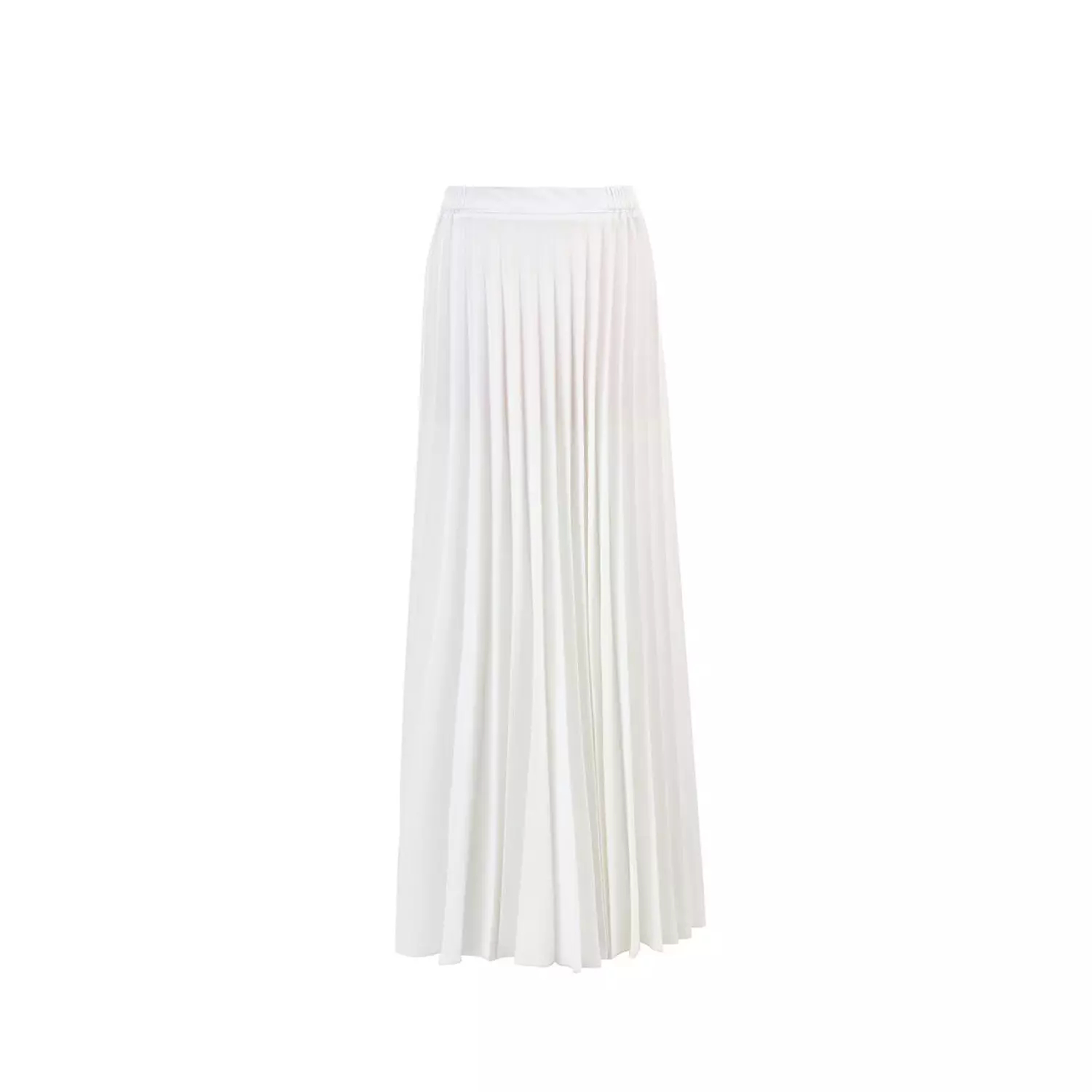 Basic Pleated White Skirt hover image