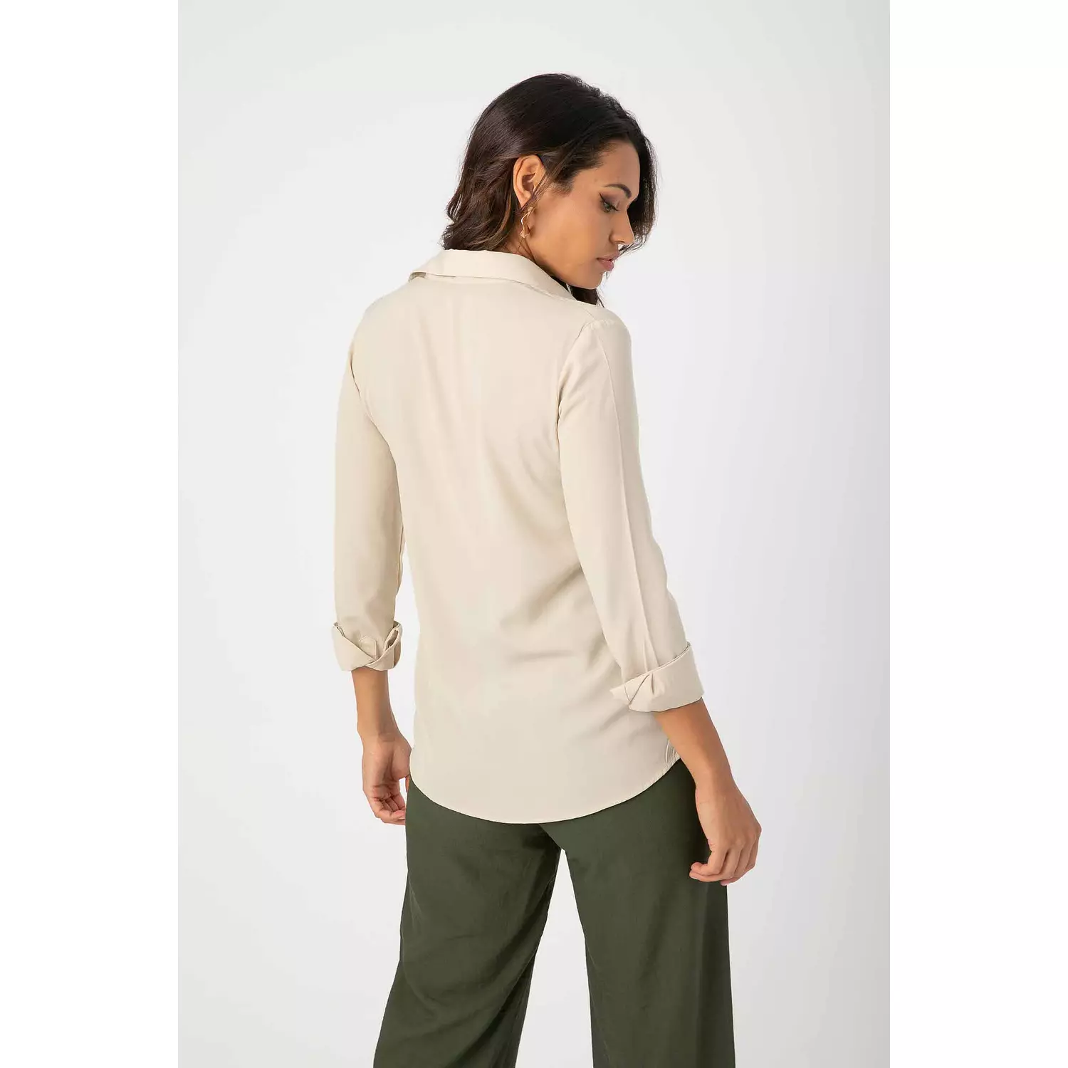 BUTTON FRONT PLAIN BLOUSE 2