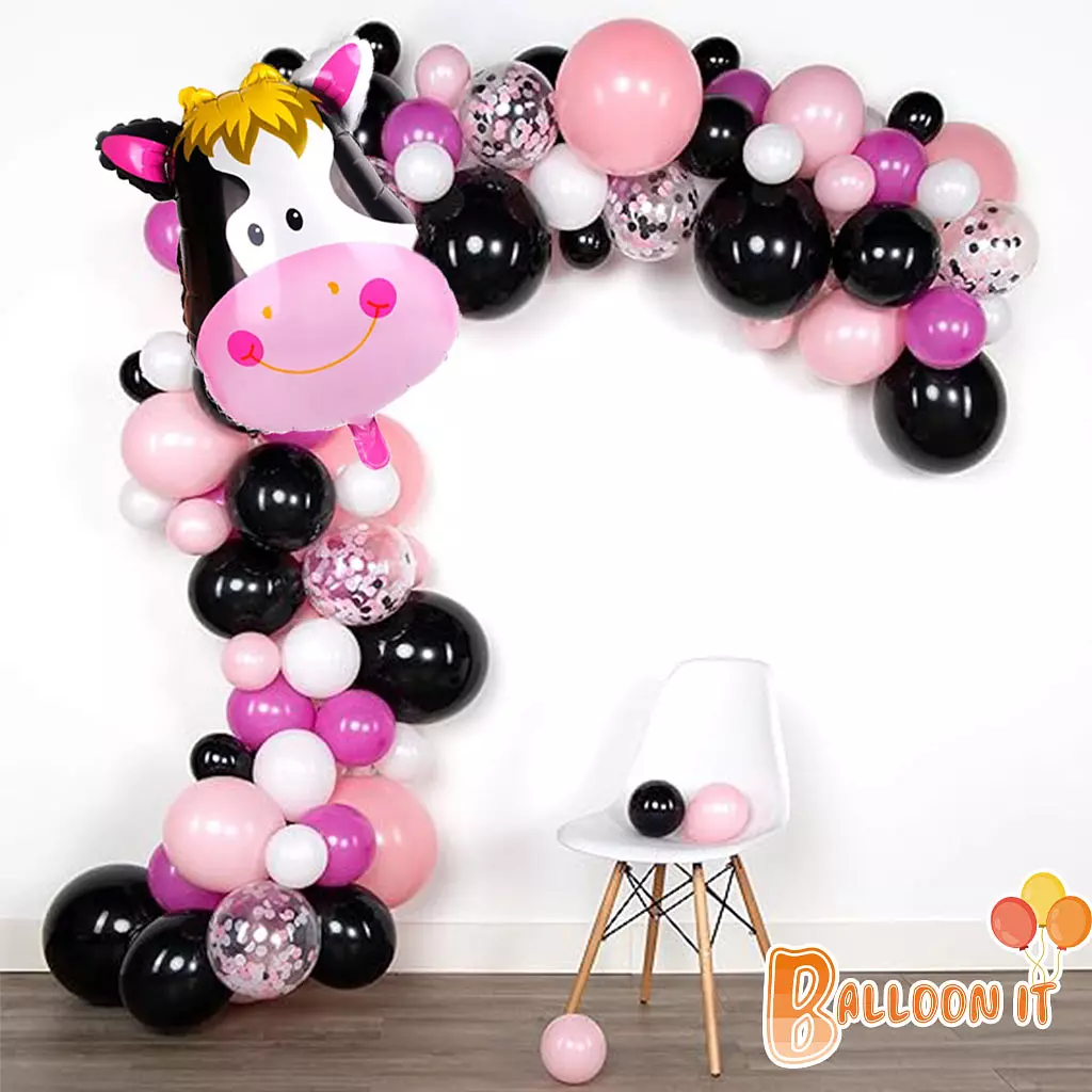 49 PCS Cow  arch balloon 