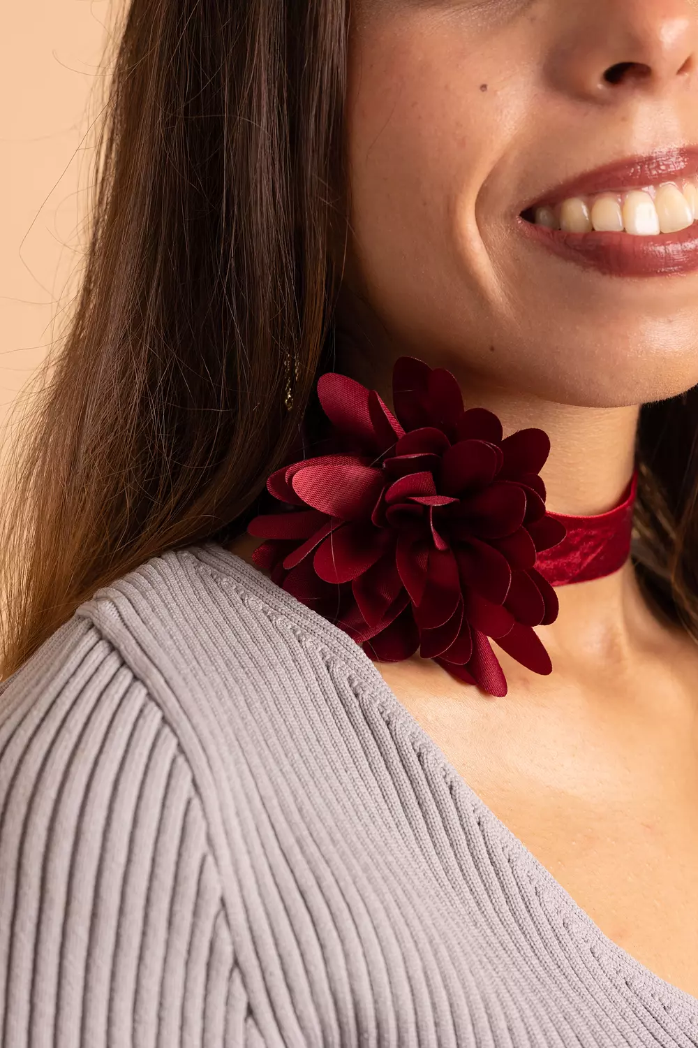 Red Flower Choker -2nd-img