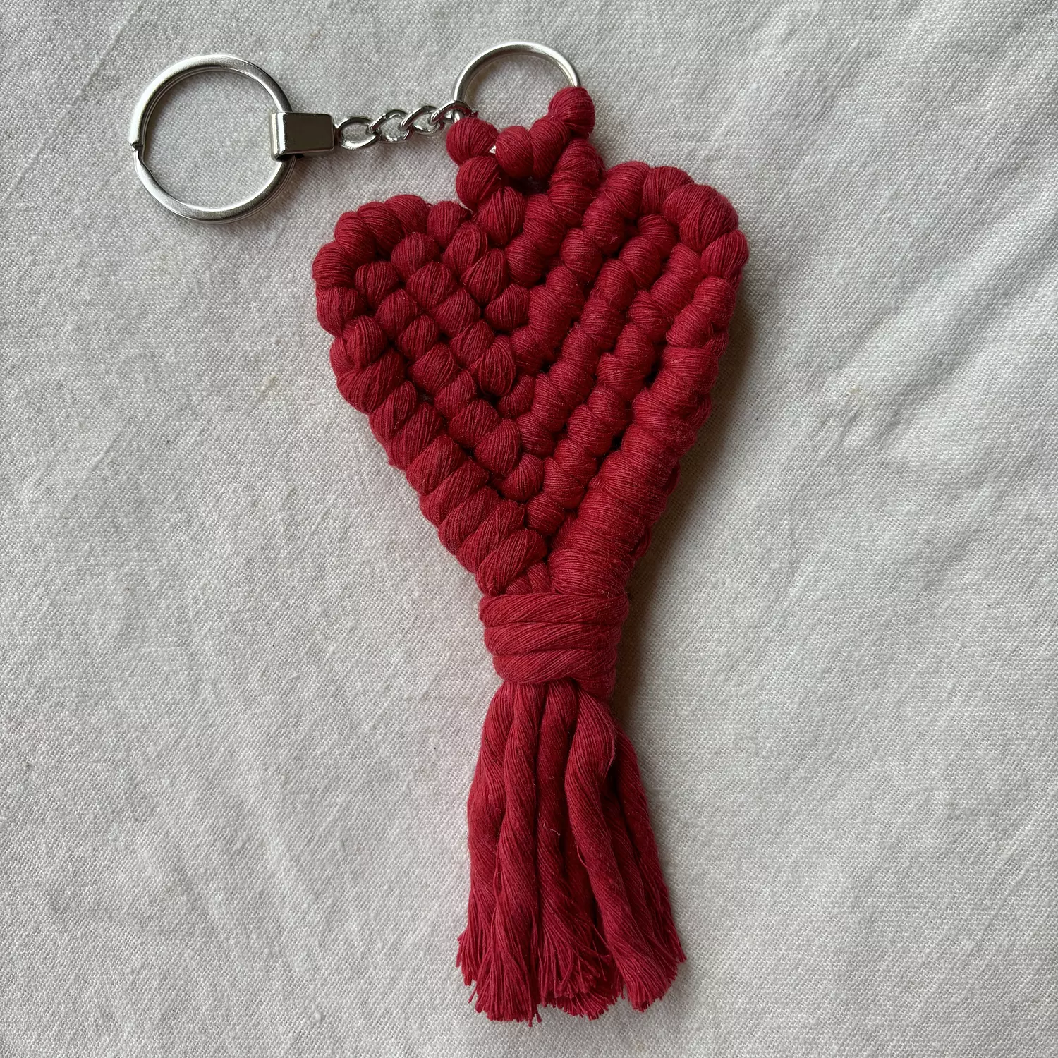 Original Heart Macrame Keychain 1