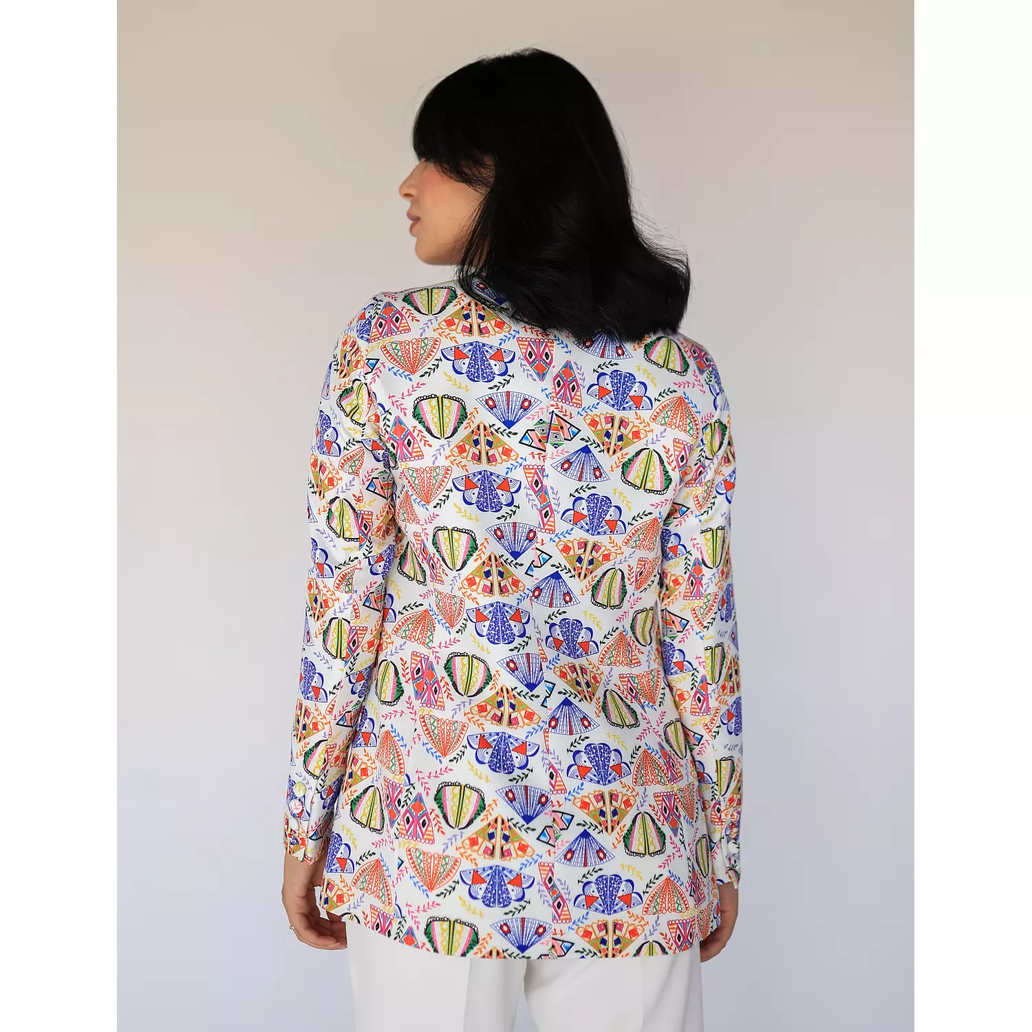 Abstract Printed Blazer  6