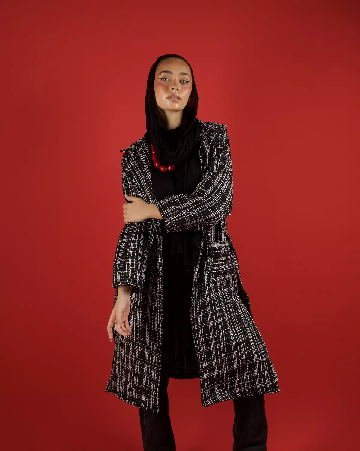 Black Wool Coat hover image